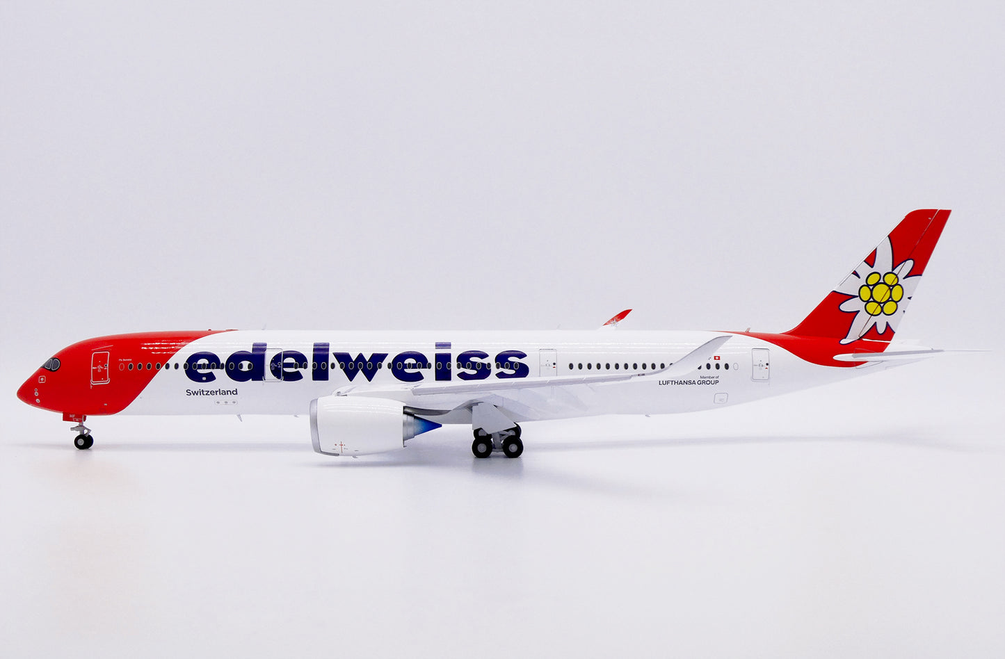 JC WINGS  A350-900XWB EDELWEISS AIR (FLAPS DOWN) REG: HB-IHC