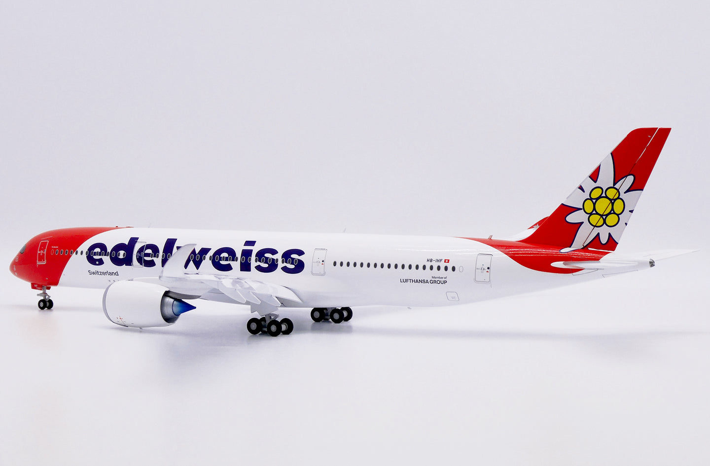 JC WINGS  A350-900XWB EDELWEISS AIR (FLAPS DOWN) REG: HB-IHC