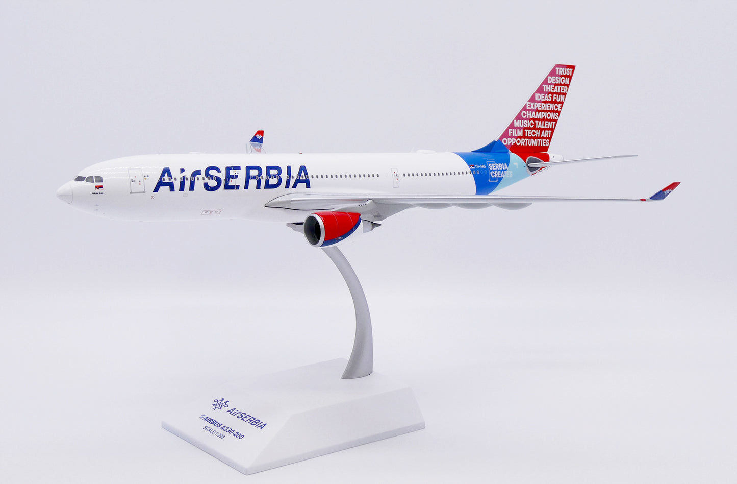 JC WINGS A330-200 AIR SERBIA "SERBIA CREATES" REG: YU-ARA