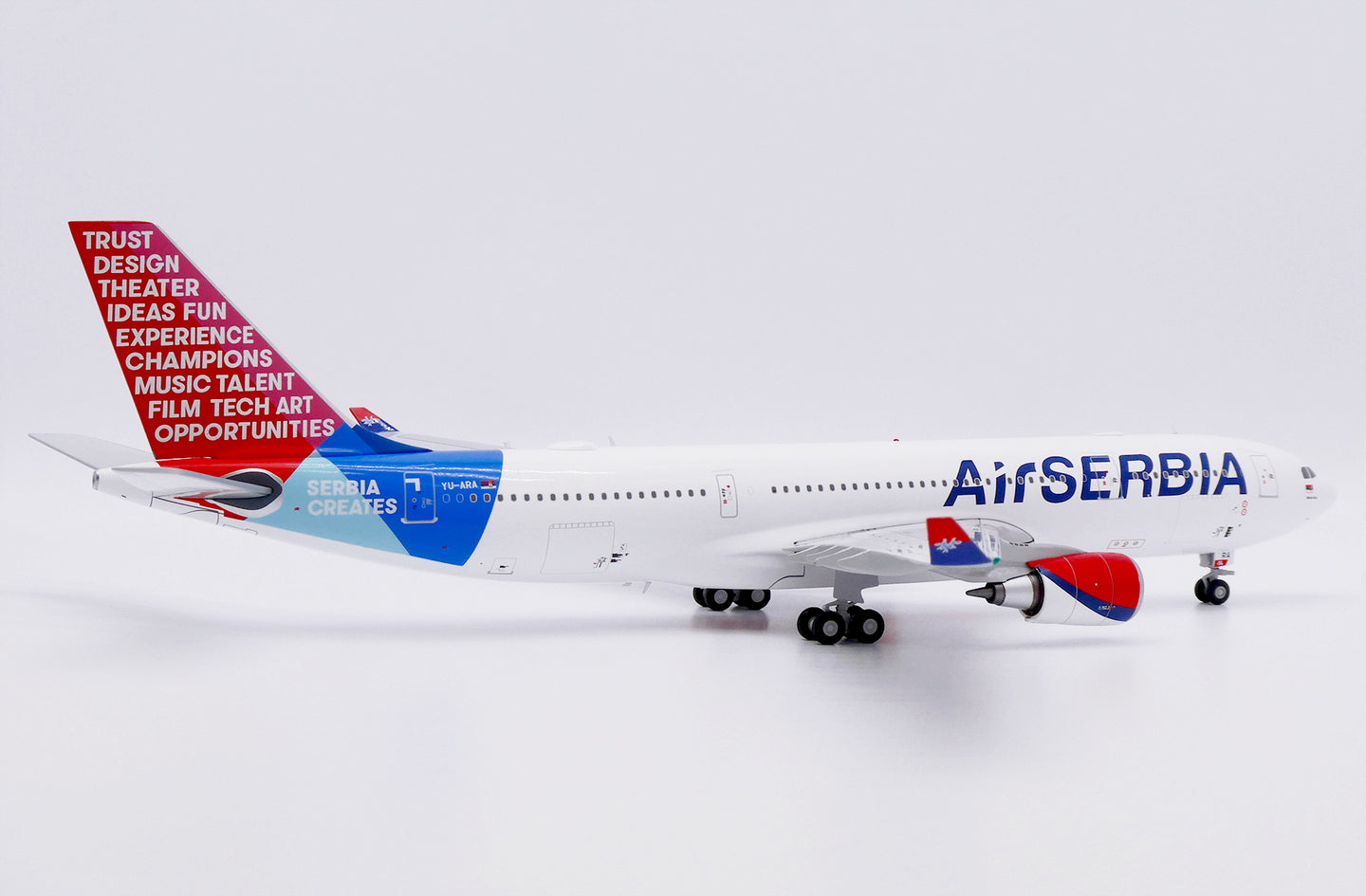 JC WINGS A330-200 AIR SERBIA "SERBIA CREATES" REG: YU-ARA