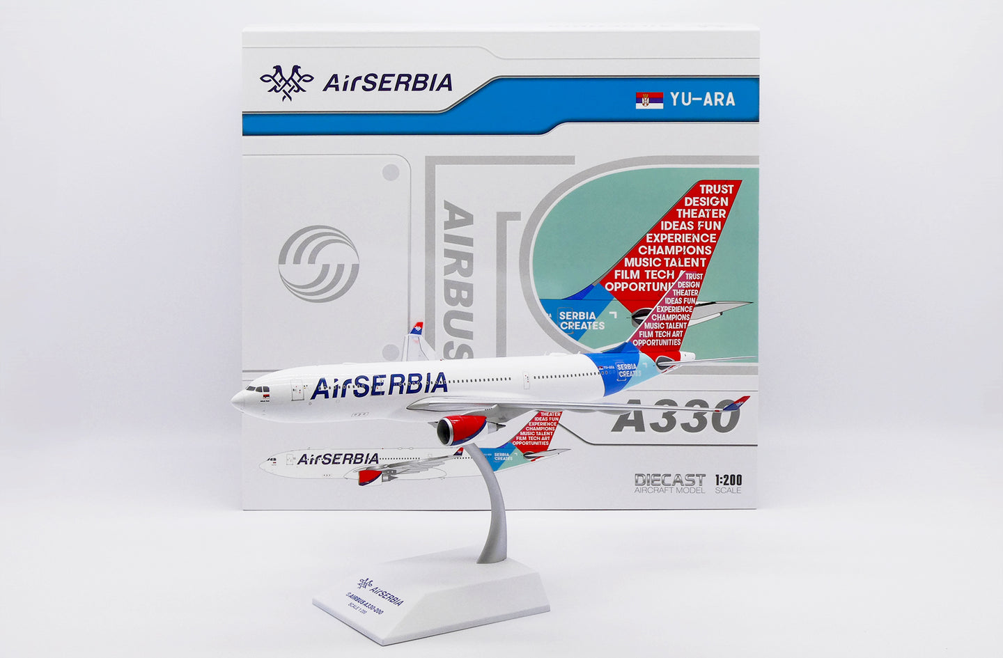 JC WINGS A330-200 AIR SERBIA "SERBIA CREATES" REG: YU-ARA