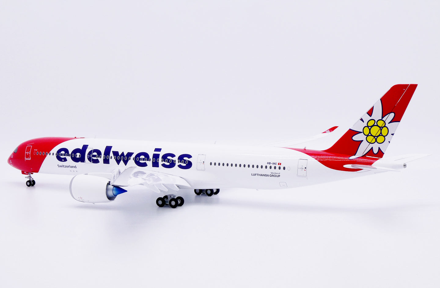 JC WINGS A350-900XWB EDELWEISS (FLAPS DOWN) REG: HB-IHC