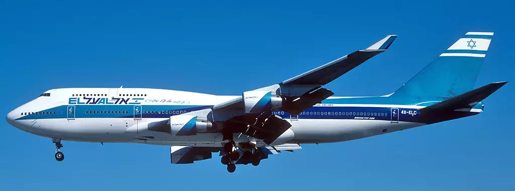JC WINGS  B747-400 EL AL ISRAEL AIRLINES OC (FLAPS DOWN) REG: 4X-ELC