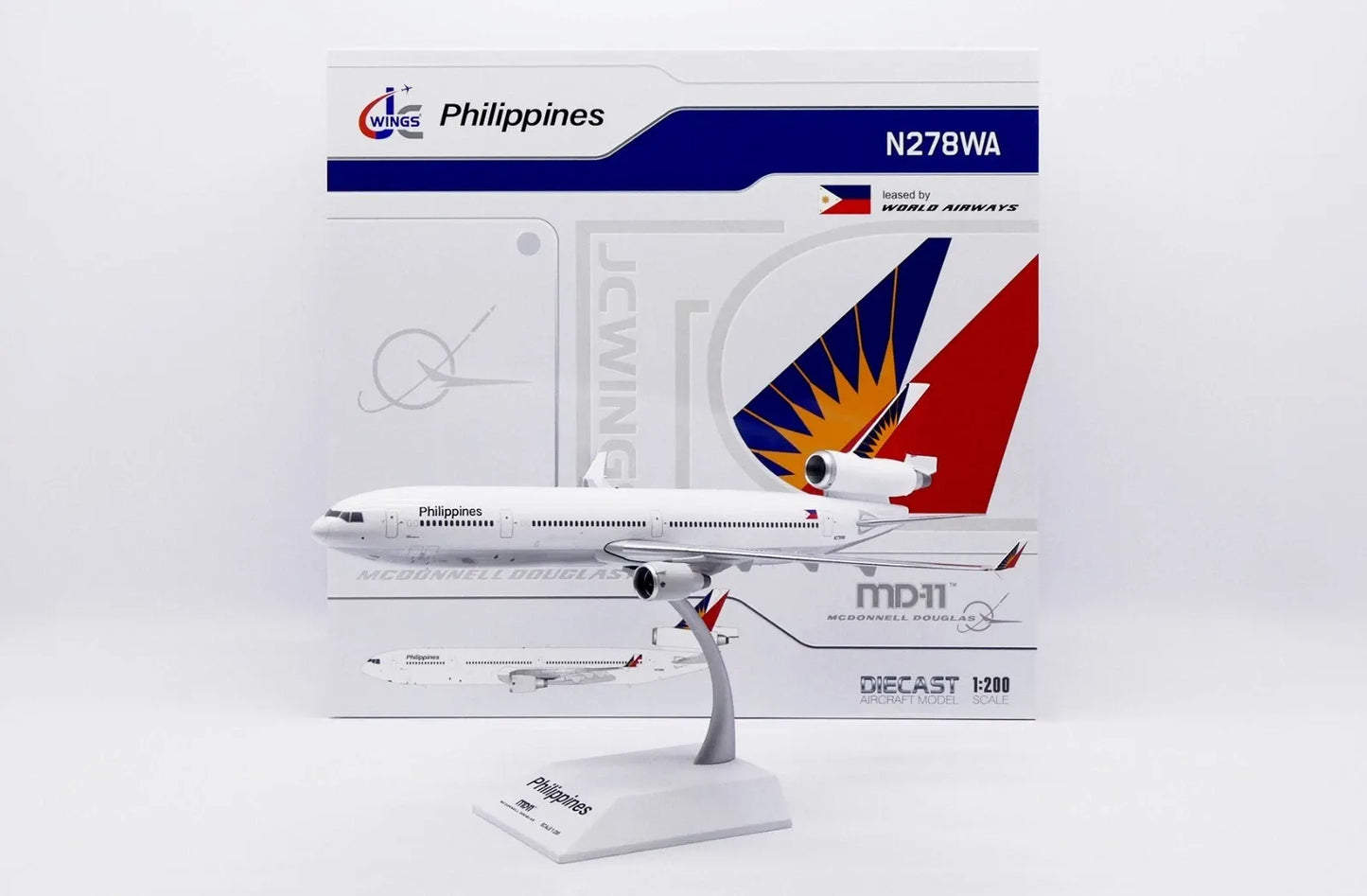 JC WINGS MD-11 PHILIPPINES AIRLINES (POLISHED) REG: N278WA