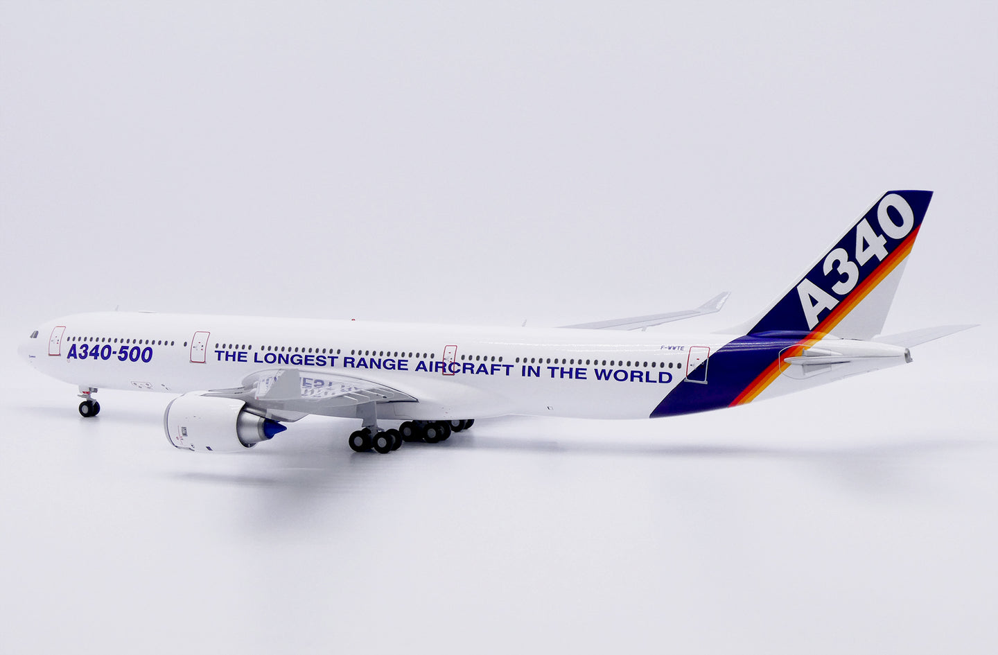 JC WINGS A340-500 HOUSE COLOUR "THE LONGEST RANGE AIRCRAFT IN THE WORLD" REG: F-WWTE