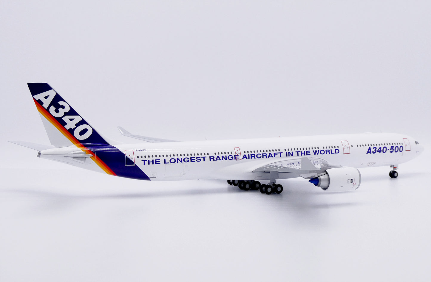 JC WINGS A340-500 HOUSE COLOUR "THE LONGEST RANGE AIRCRAFT IN THE WORLD" REG: F-WWTE