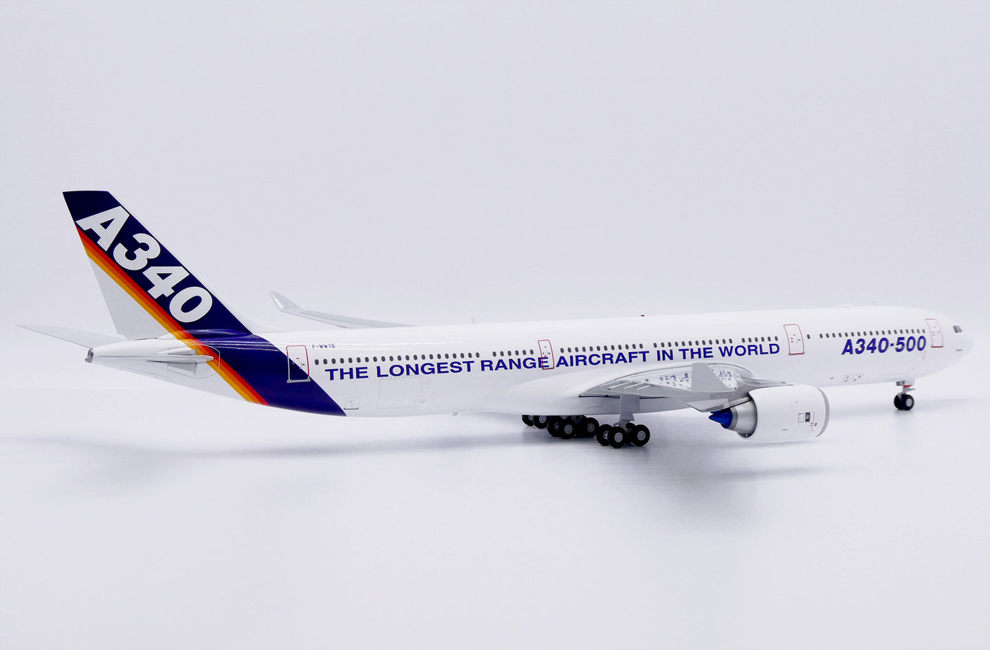 JC WINGS A340-500 HOUSE COLOUR "THE LONGEST RANGE AIRCRAFT IN THE WORLD" REG: F-WWTE