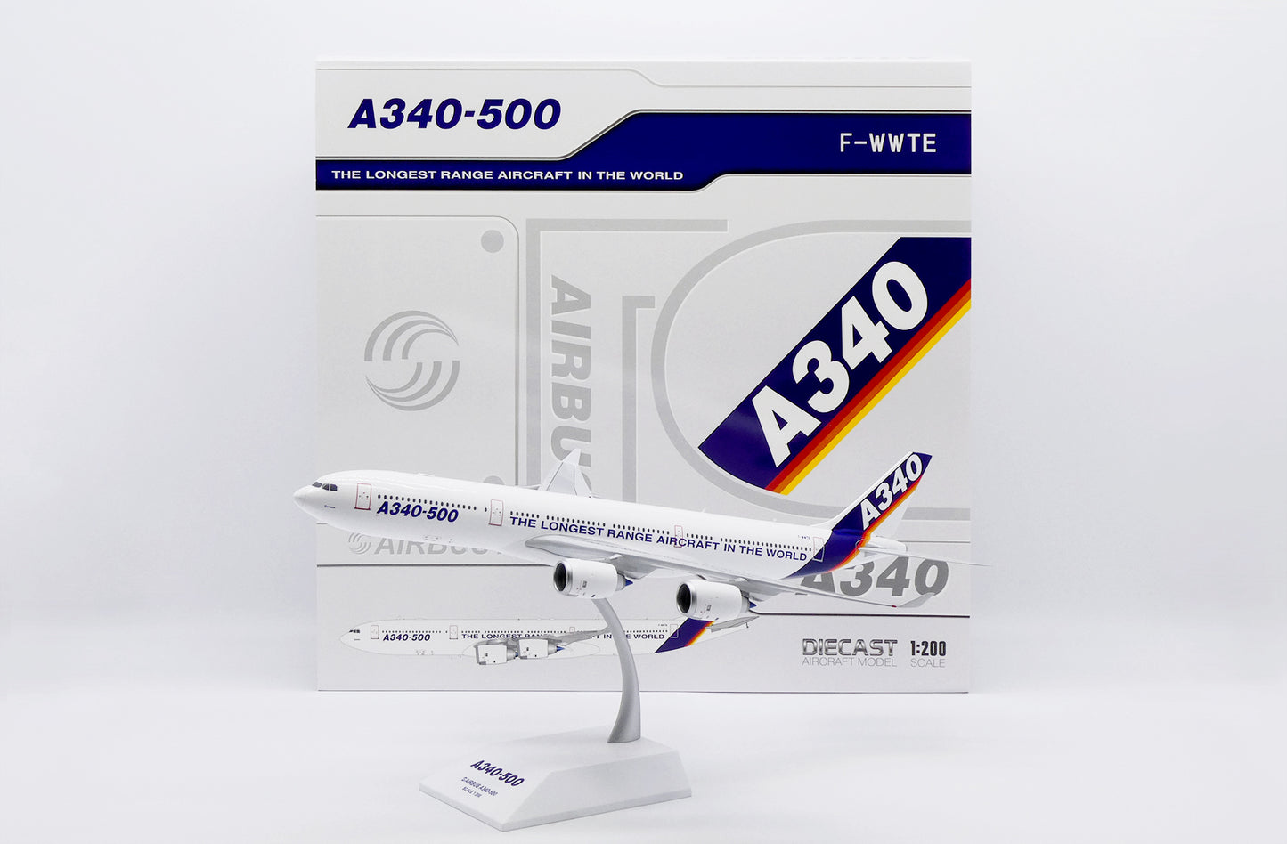 JC WINGS A340-500 HOUSE COLOUR "THE LONGEST RANGE AIRCRAFT IN THE WORLD" REG: F-WWTE