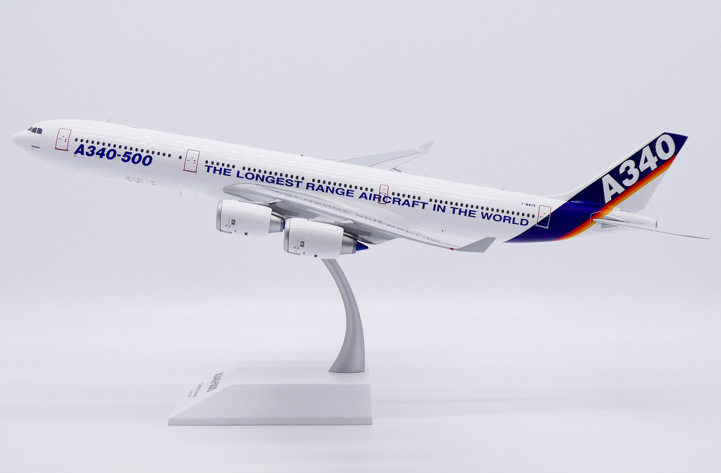JC WINGS A340-500 HOUSE COLOUR "THE LONGEST RANGE AIRCRAFT IN THE WORLD" REG: F-WWTE