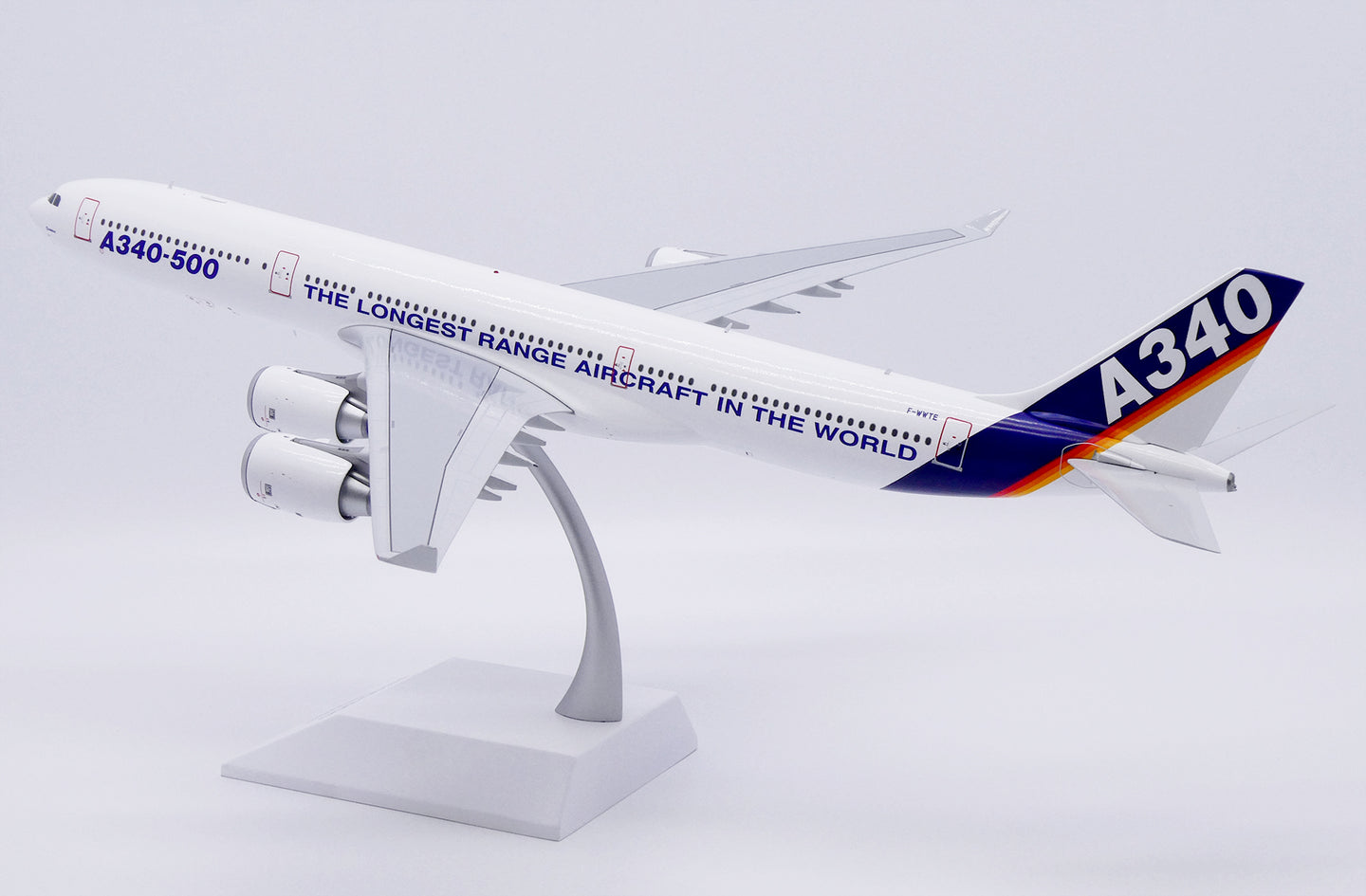 JC WINGS A340-500 HOUSE COLOUR "THE LONGEST RANGE AIRCRAFT IN THE WORLD" REG: F-WWTE