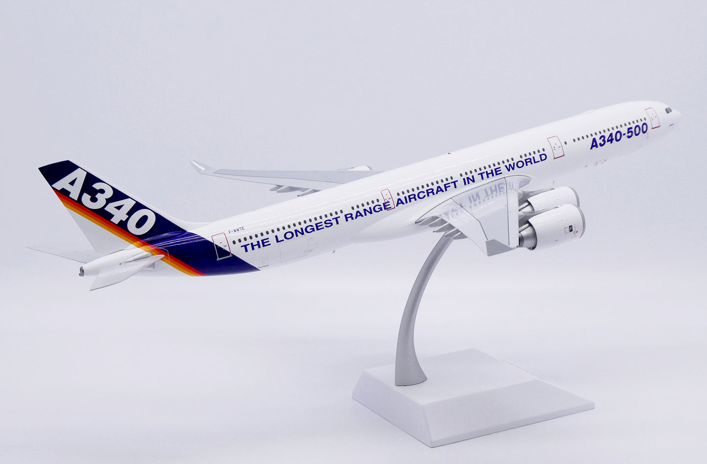 JC WINGS A340-500 HOUSE COLOUR "THE LONGEST RANGE AIRCRAFT IN THE WORLD" REG: F-WWTE