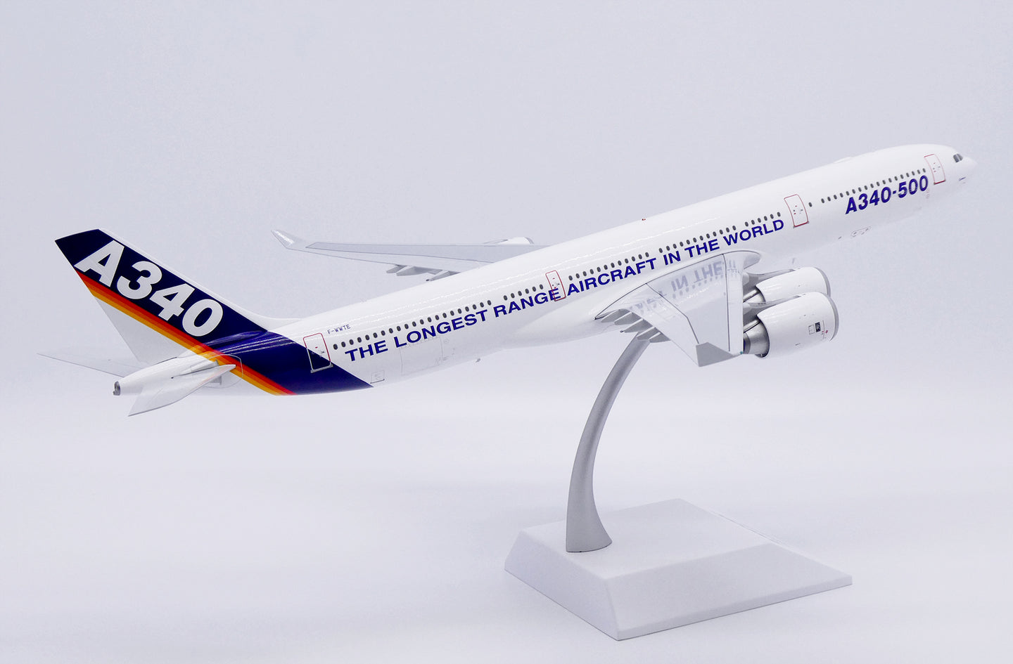 JC WINGS A340-500 HOUSE COLOUR "THE LONGEST RANGE AIRCRAFT IN THE WORLD" REG: F-WWTE