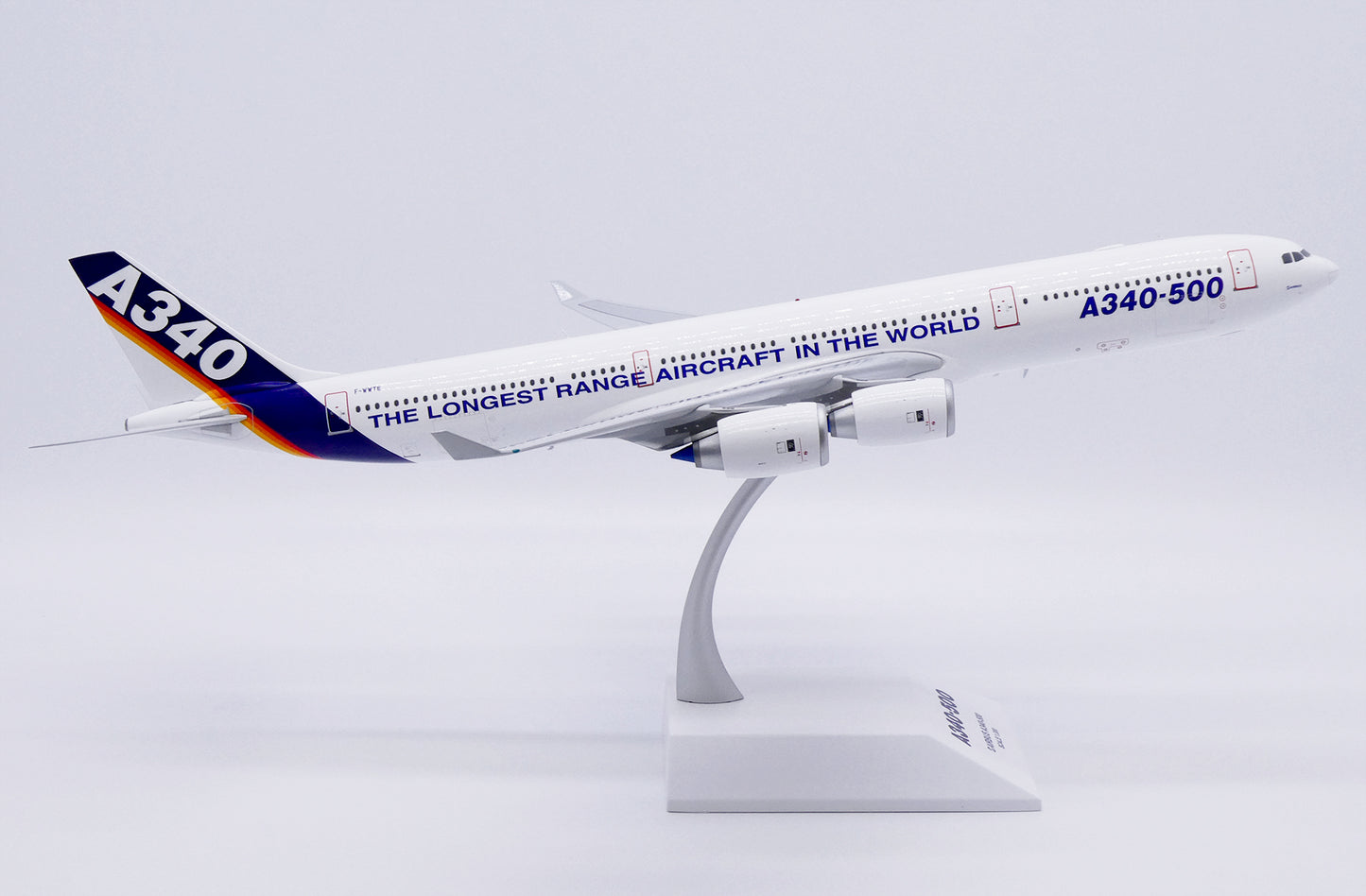 JC WINGS A340-500 HOUSE COLOUR "THE LONGEST RANGE AIRCRAFT IN THE WORLD" REG: F-WWTE