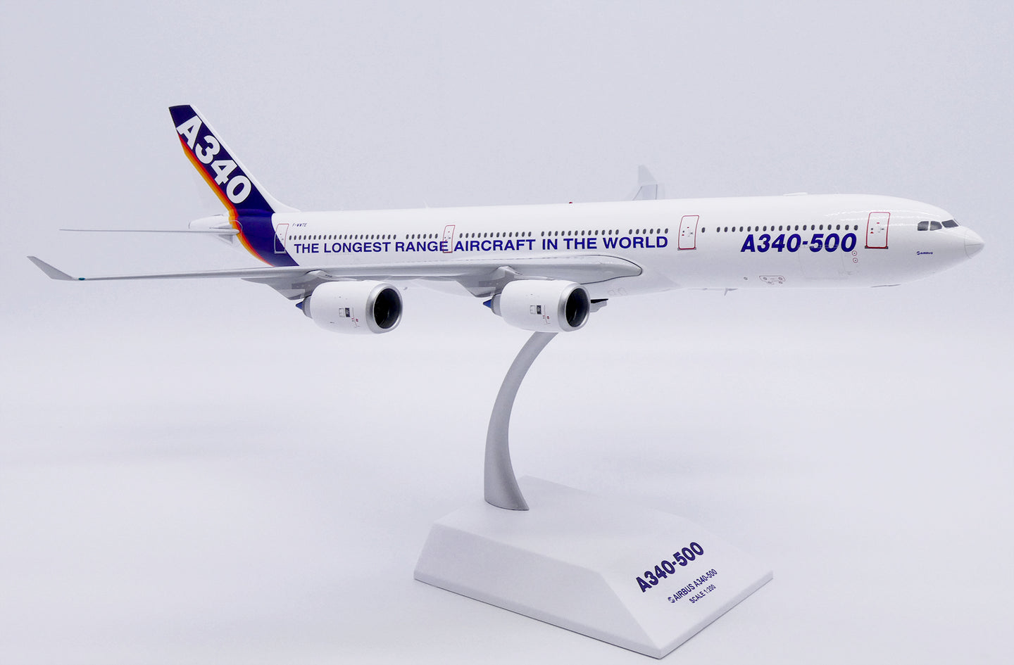 JC WINGS A340-500 HOUSE COLOUR "THE LONGEST RANGE AIRCRAFT IN THE WORLD" REG: F-WWTE