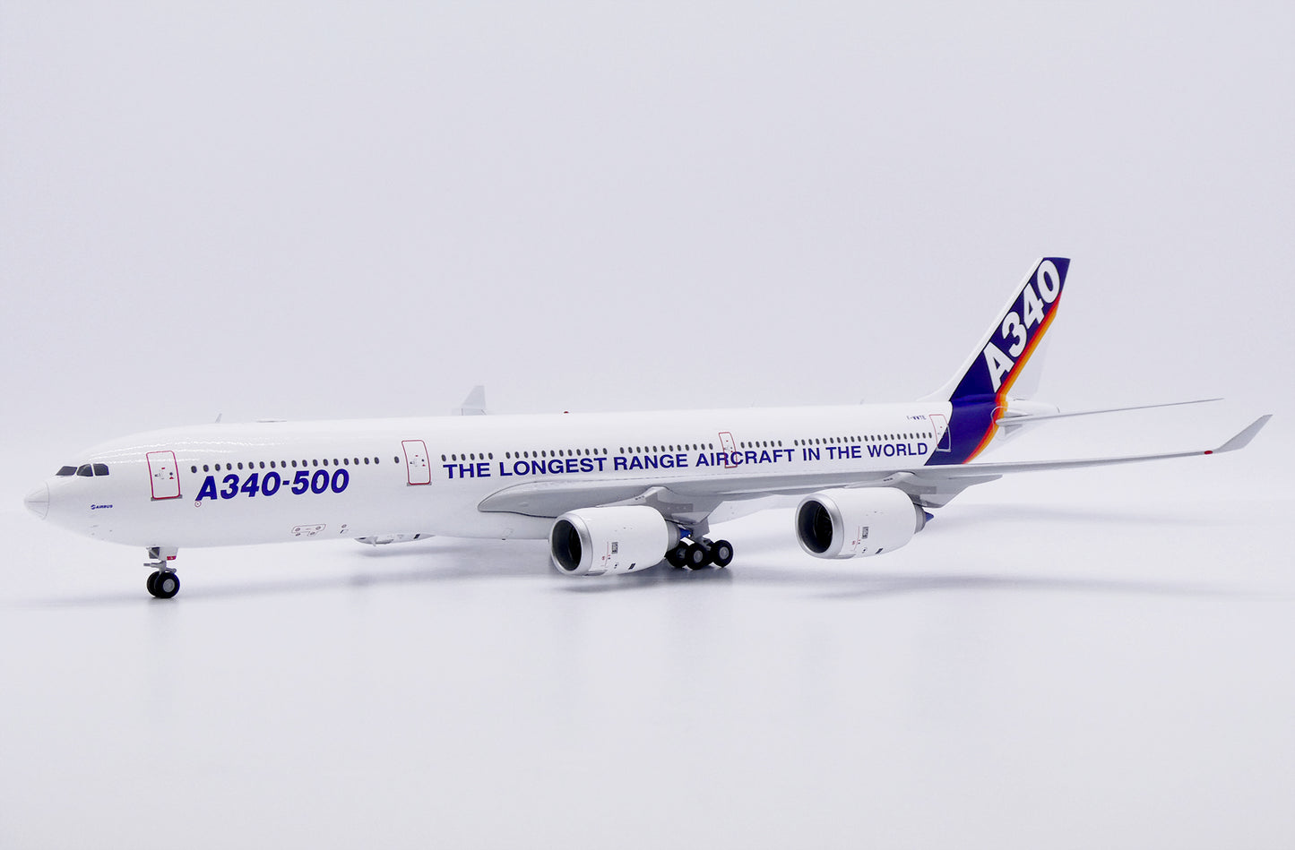 JC WINGS A340-500 HOUSE COLOUR "THE LONGEST RANGE AIRCRAFT IN THE WORLD" REG: F-WWTE