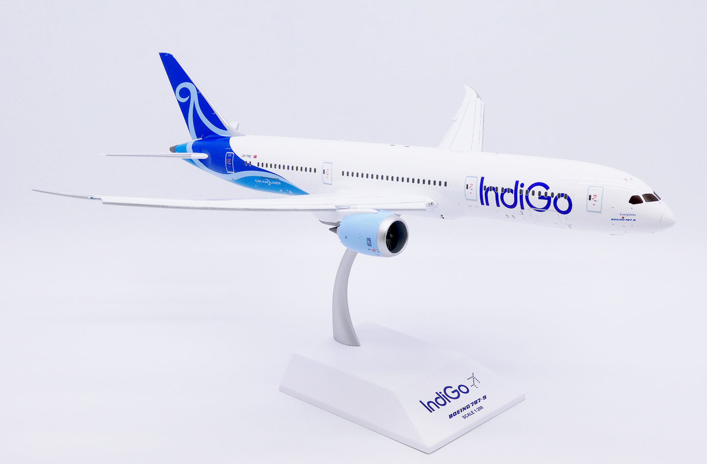 JC WINGS B787-9 DREAMLINER INDIGO (NORSE ATLANTIC AIRWAYS) (FLAPS DOWN) REG: LN-FNC