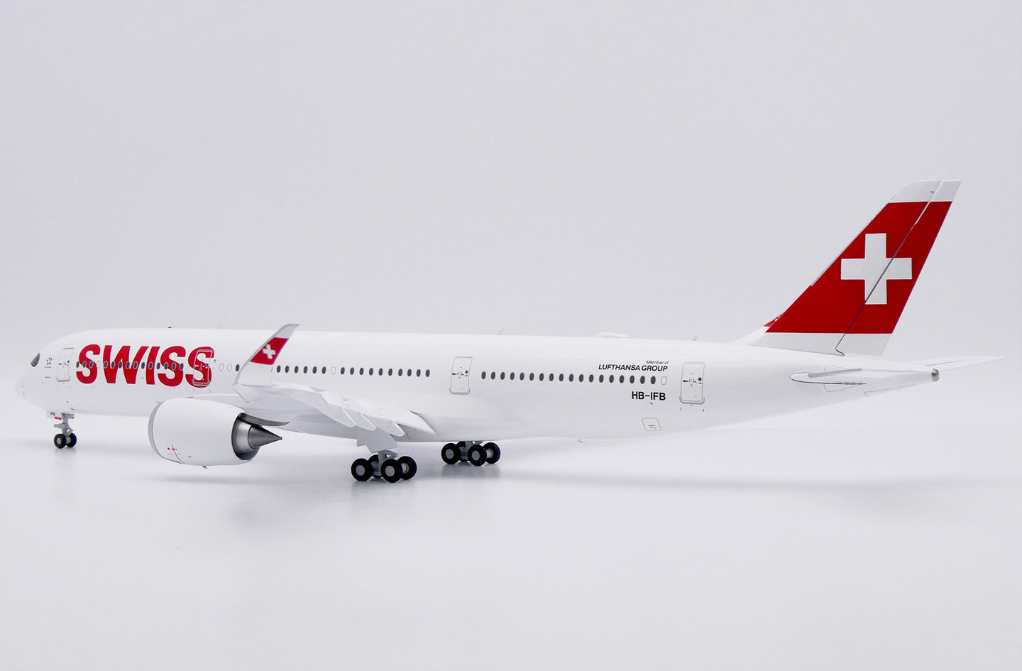 JC WINGS A350-900XWB SWISS (FLAPS DOWN) REG: HB-IFB