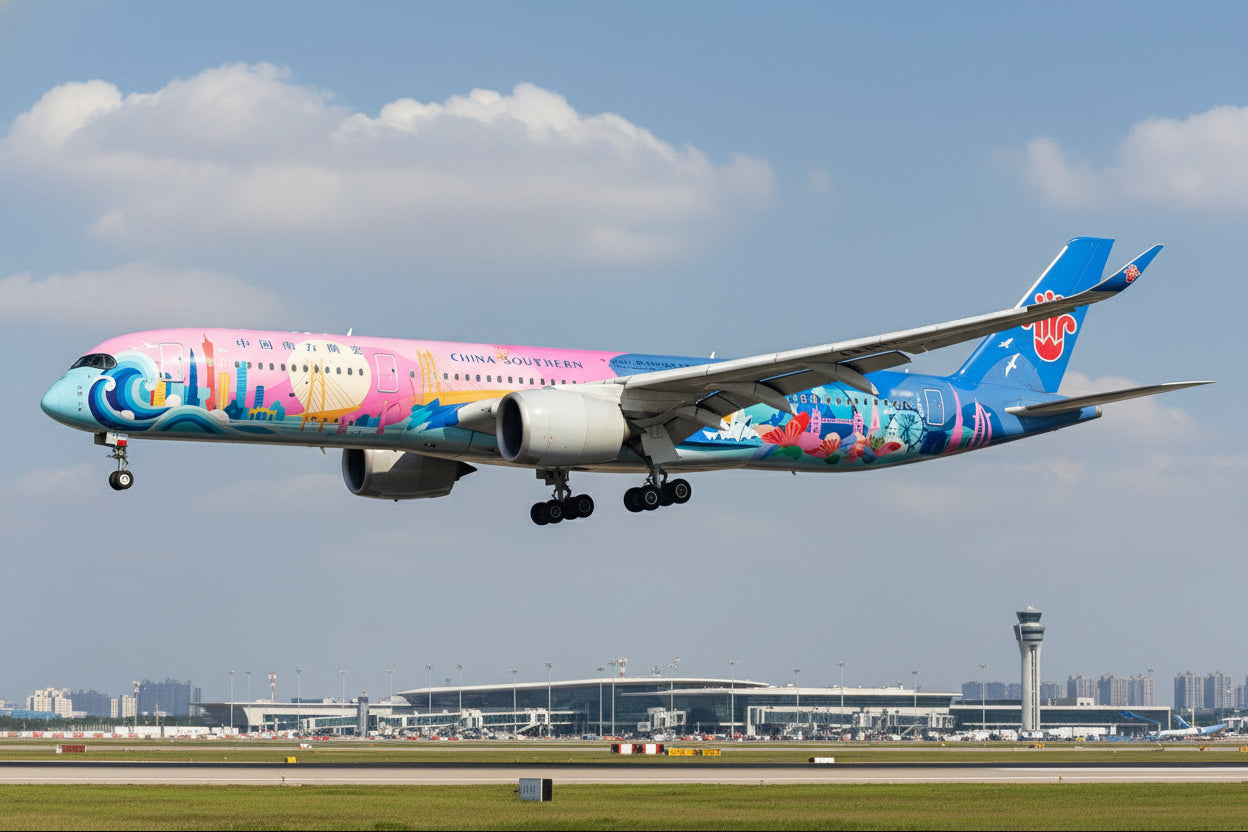 JC WINGS A350-900XWB CHINA SOUTHERN AIRLINES "15TH NATIONAL GAMES" (FLAPS DOWN) REG: B-308T