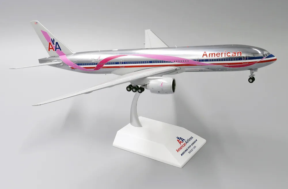 JCWINGS B777-200ER AMERICAN AIRLINES "PINK RIBBON" (POLISHED) REG: N759AN