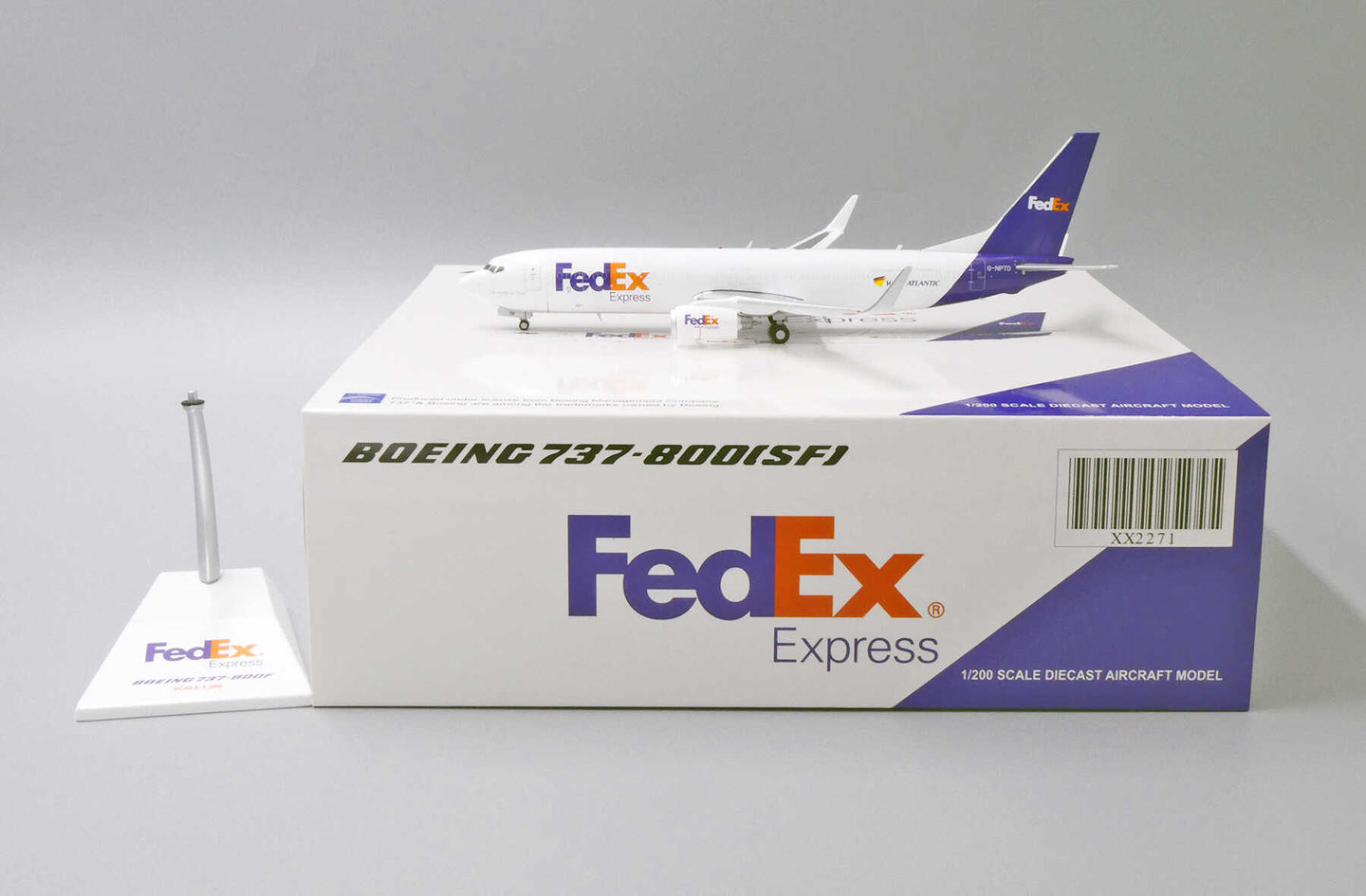 JC WINGS B737-800(SF) FEDEX EXPRESS "WEST ATLANTIC" REG: G-NPTD