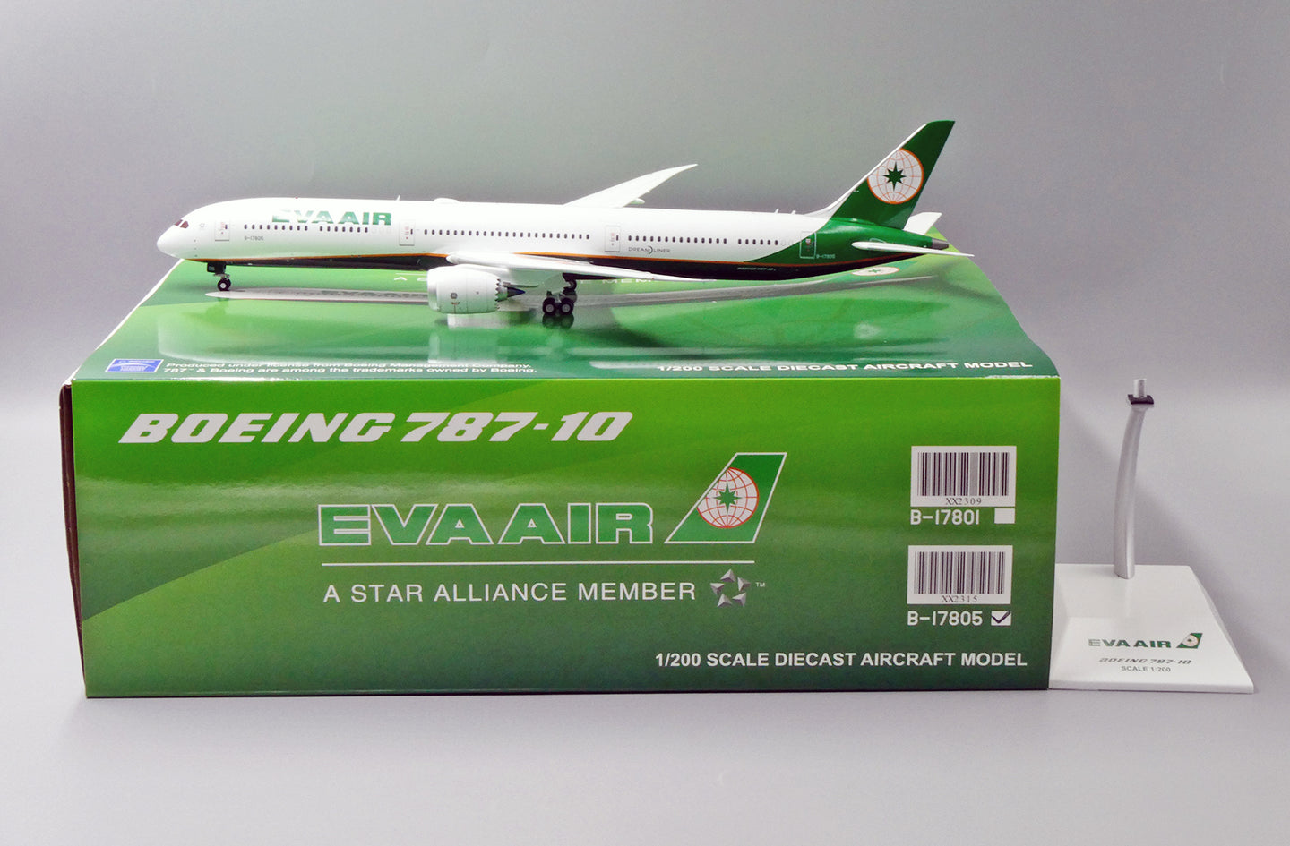 JCWINGS BOEING 787-10 EVA AIR REG: B-17805