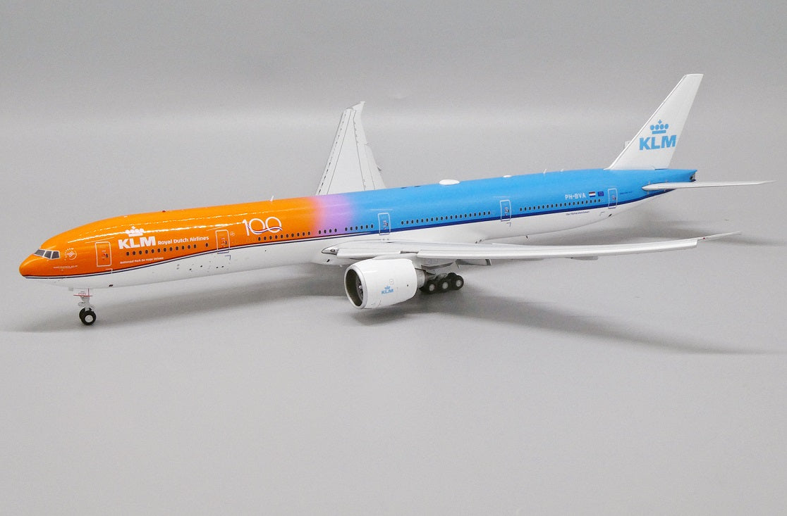 JC WINGS B777-300ER ROYAL DUTCH AIRLINES (KLM) "ORANGE PRIDE 100 YEARS LOGO" (FLAPS DOWN) REG: PH-BVA