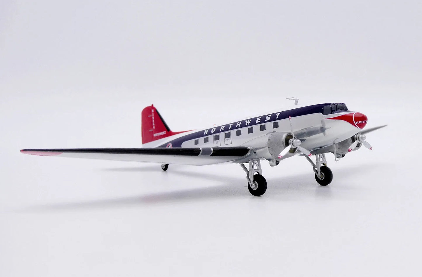 JC WINGS DC-3 NORTHWEST AIRLINES POLISHED REG: N39544