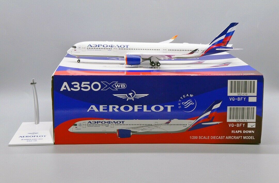JC WINGS A350-900XWB AEROFLOT (FLAPS DOWN) REG: VQ-BFY