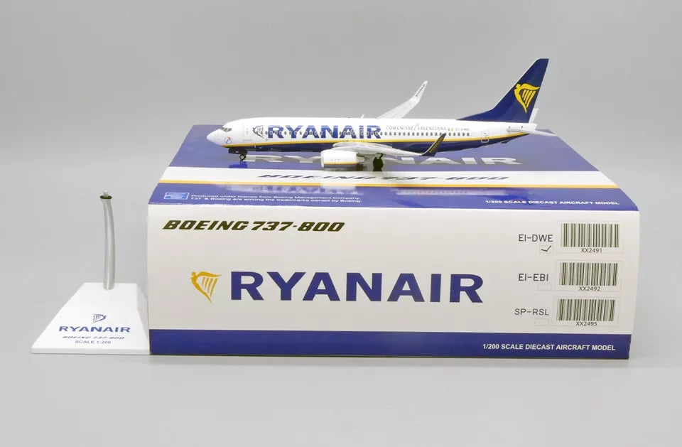 JCWINGS B737-800 RYANAIR "COMUNITAT VALENCIANA" REG: EI-DWE