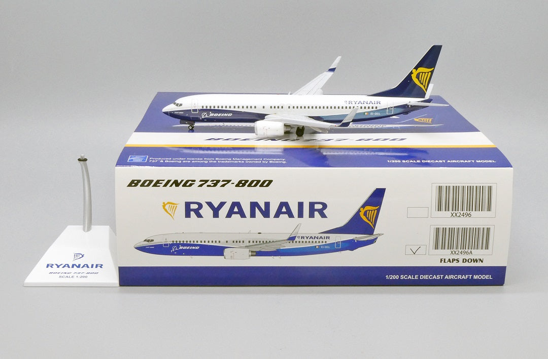 JC WINGS B737-800 RYANAIR "BOEING HOUSE COLOURS" (FLAPS DOWN) REG: EI-DCL