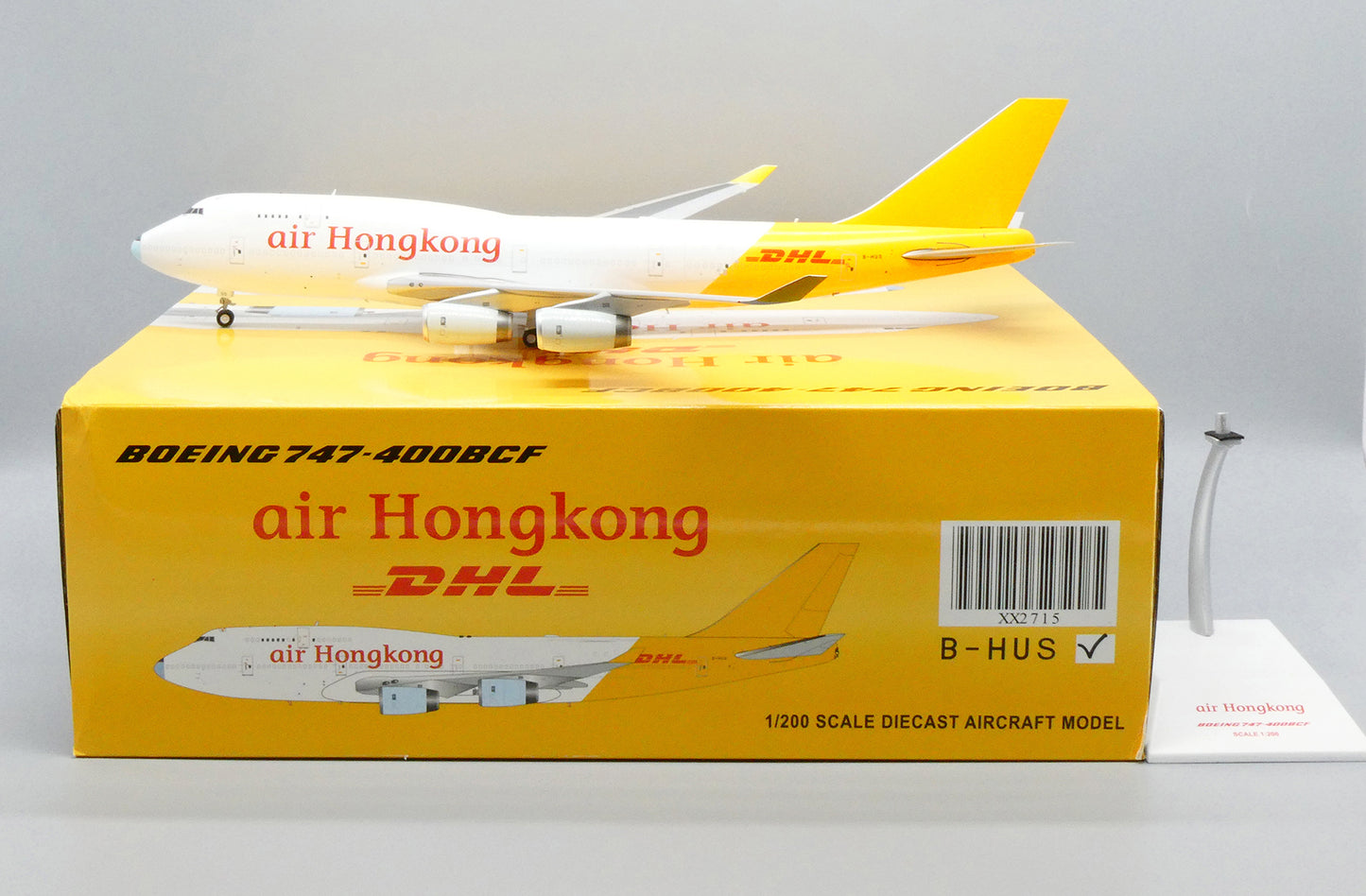 JC WINGS B747-400(BCF) AIR HONGKONG CX NOSE REG: B-HUS