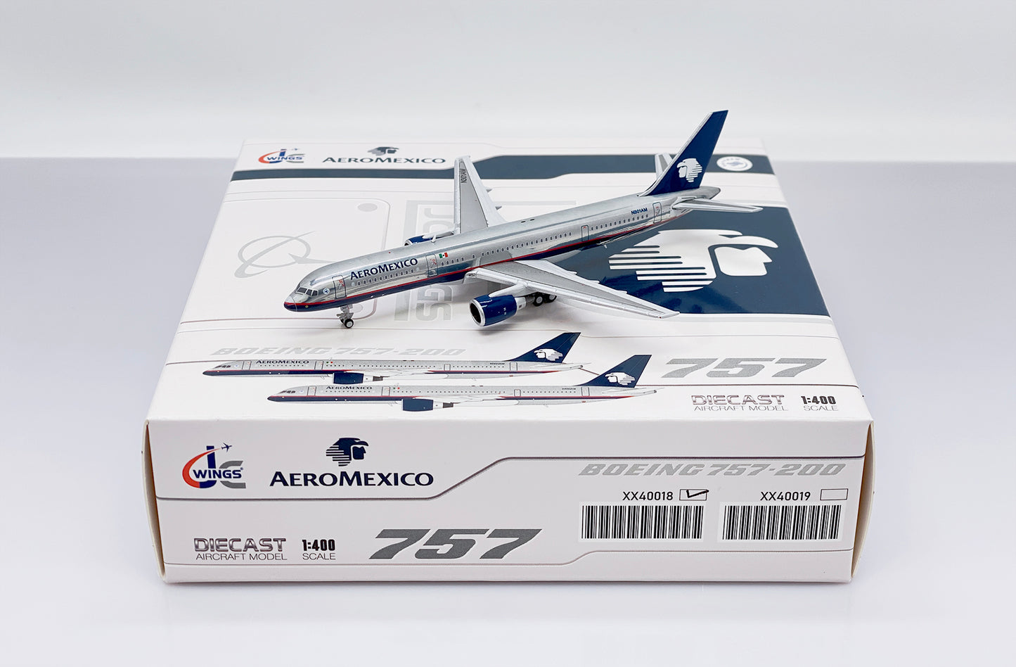 JC WINGS B757-200 AEROMEXICO (POLISHED) REG: N301AM