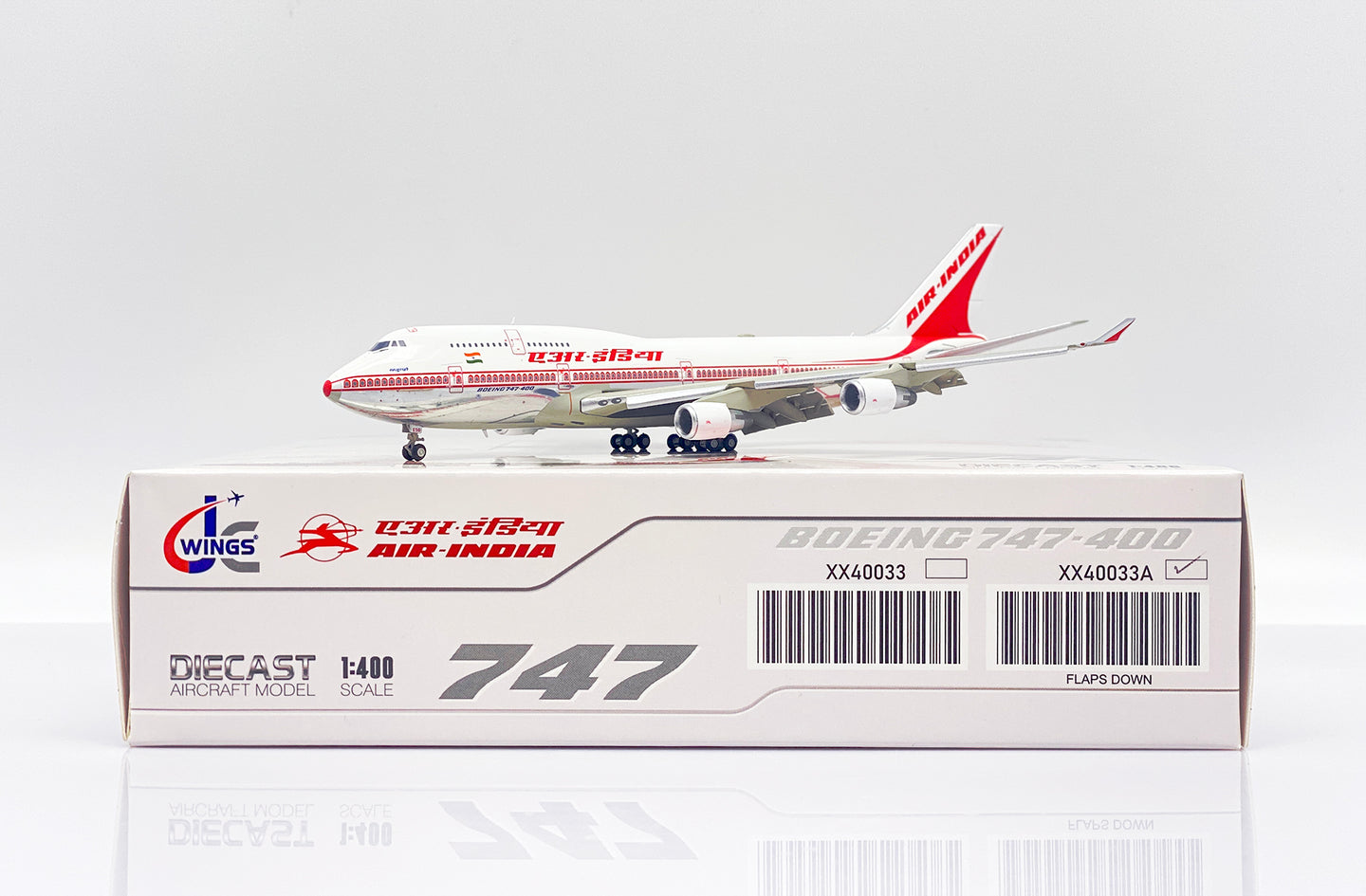 JC WING B747-400 AIR INDIA (FLAP DOWN) REG: VT-ESO