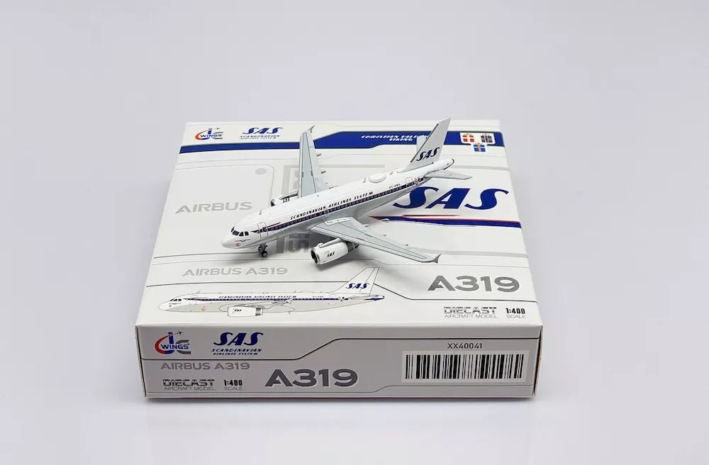 JC WINGS A319-100 SCANDINAVIAN AIRLINES (SAS) "RETRO LIVERY" REG: OY-KBO