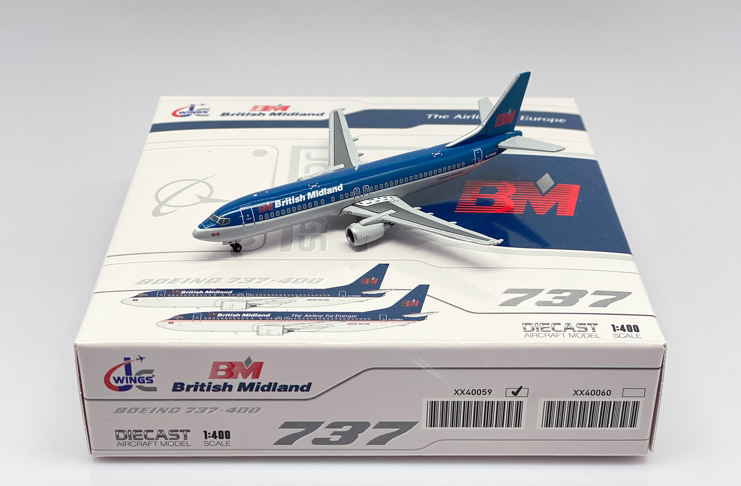 JC WINGS B737-400 BRITISH MIDLAND AIRWAYS REG: G-OBME