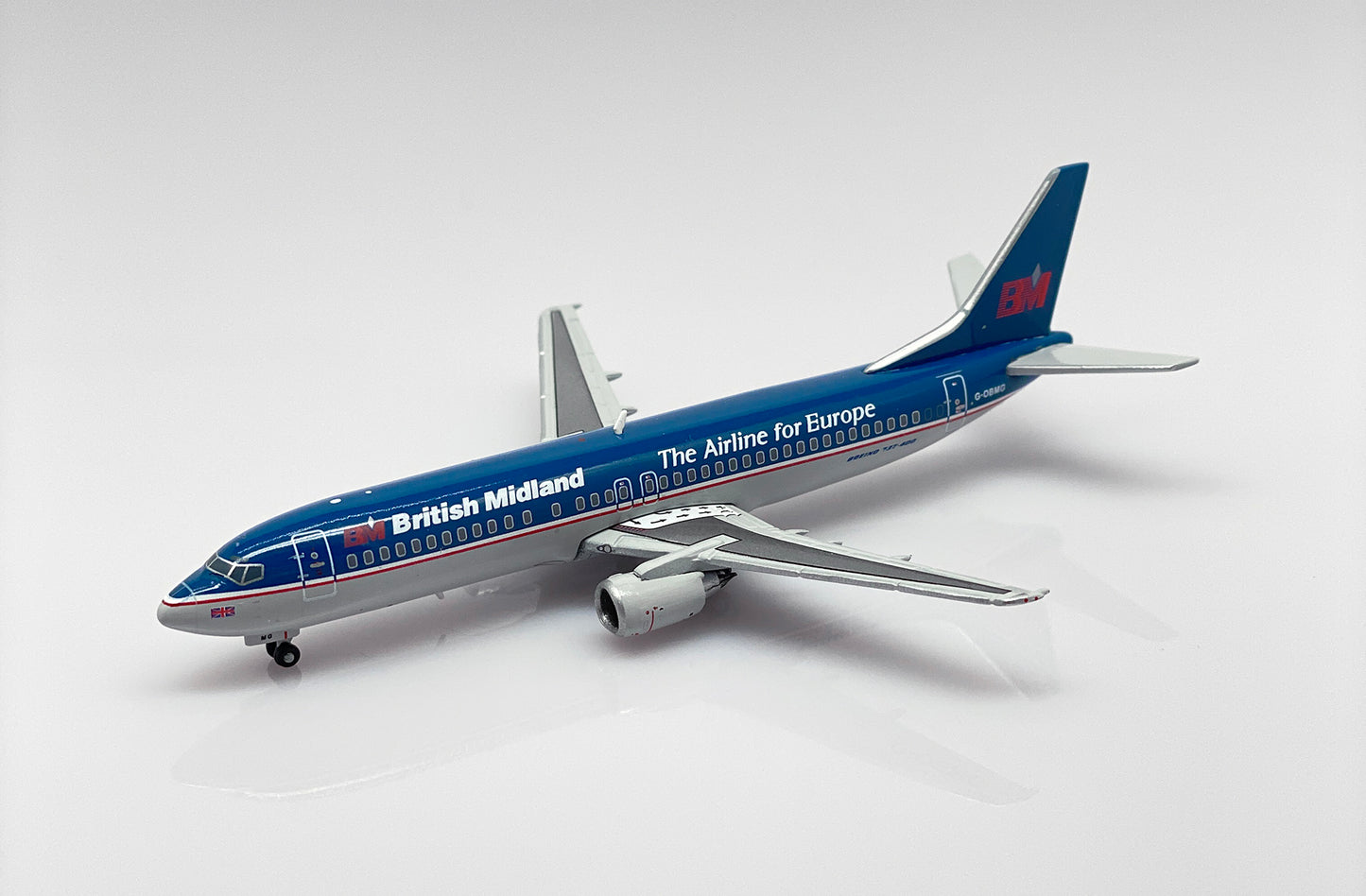 JC WINGS B737-400 BRITISH MIDLAND "THE AIRLINE FOR EUROPE" REG: G-OBMG