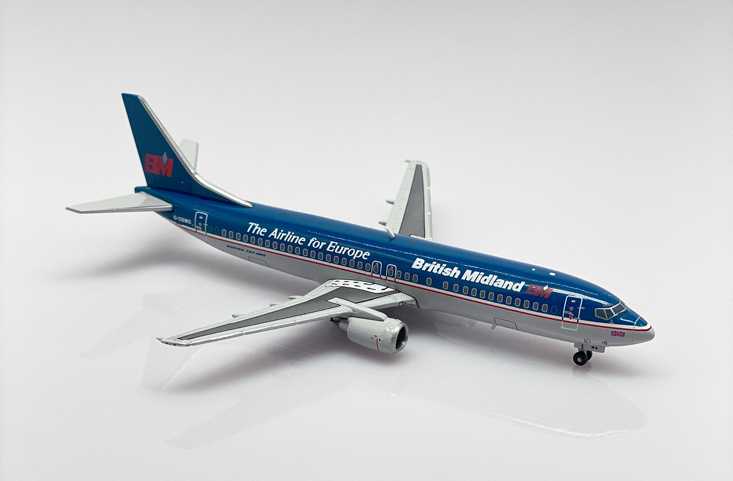 JC WINGS B737-400 BRITISH MIDLAND "THE AIRLINE FOR EUROPE" REG: G-OBMG
