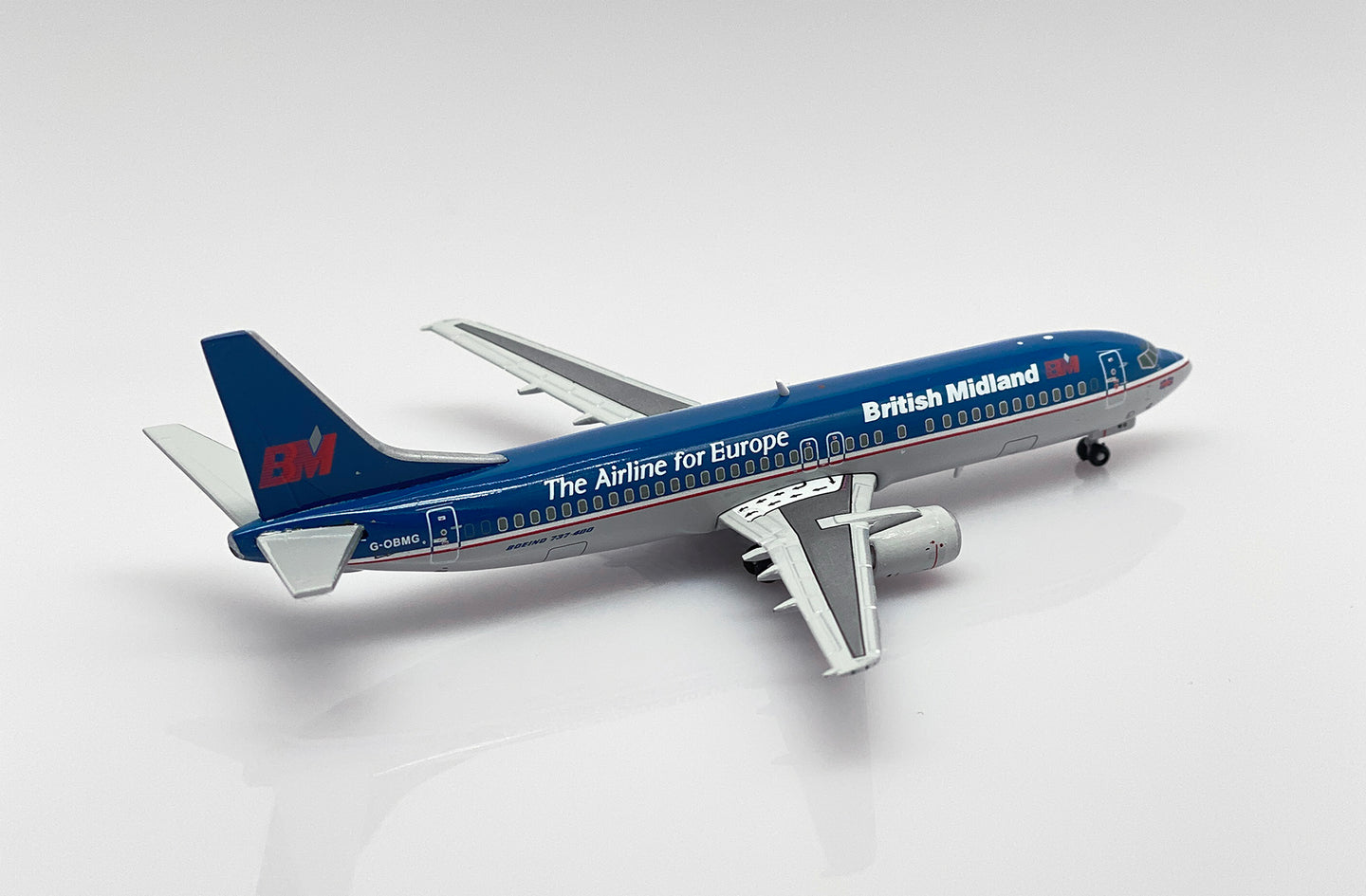 JC WINGS B737-400 BRITISH MIDLAND "THE AIRLINE FOR EUROPE" REG: G-OBMG