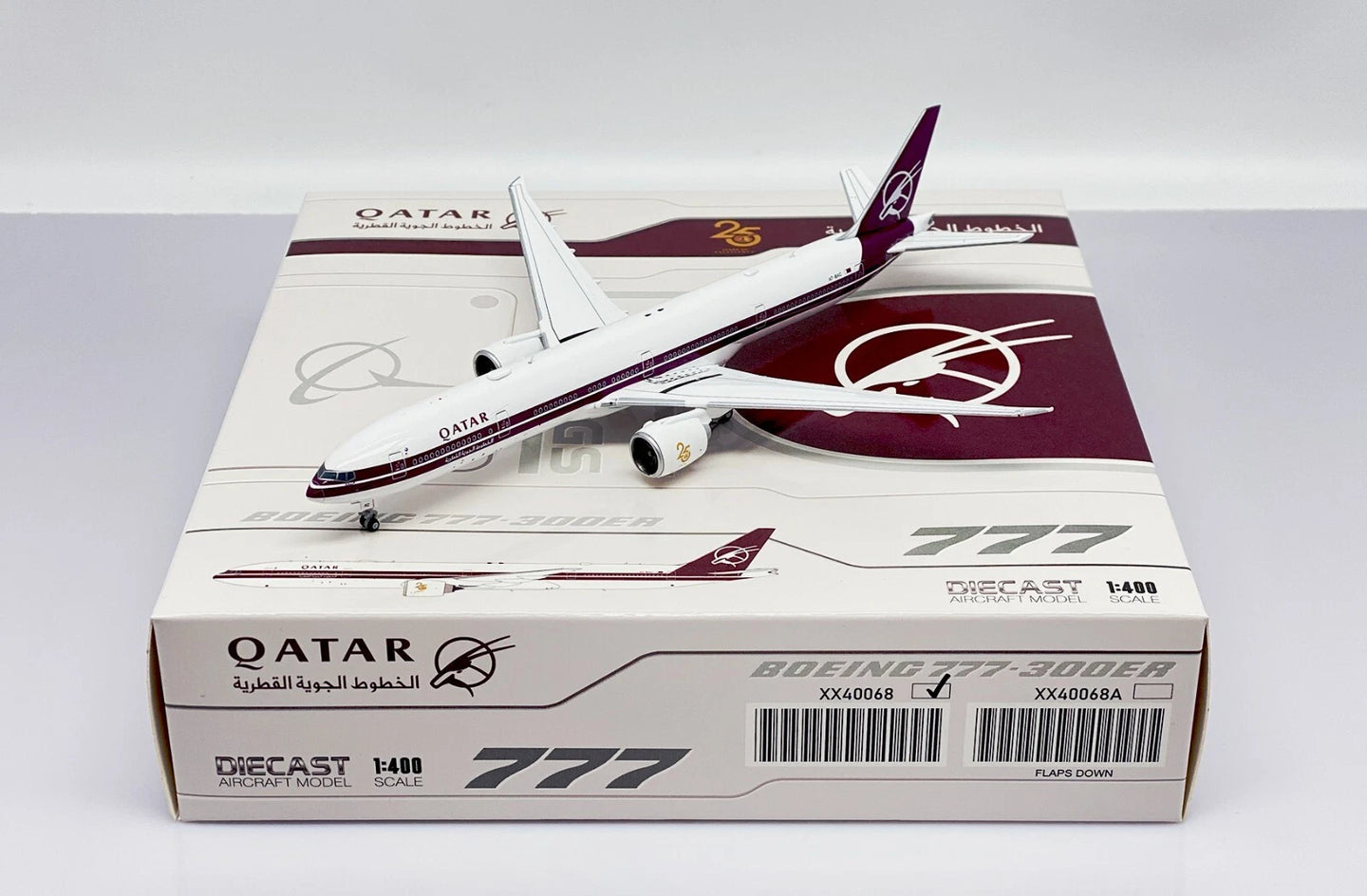 JCWINGS B777 QATAR AIRWAYS RETRO LIVERY REG: A7-BAC