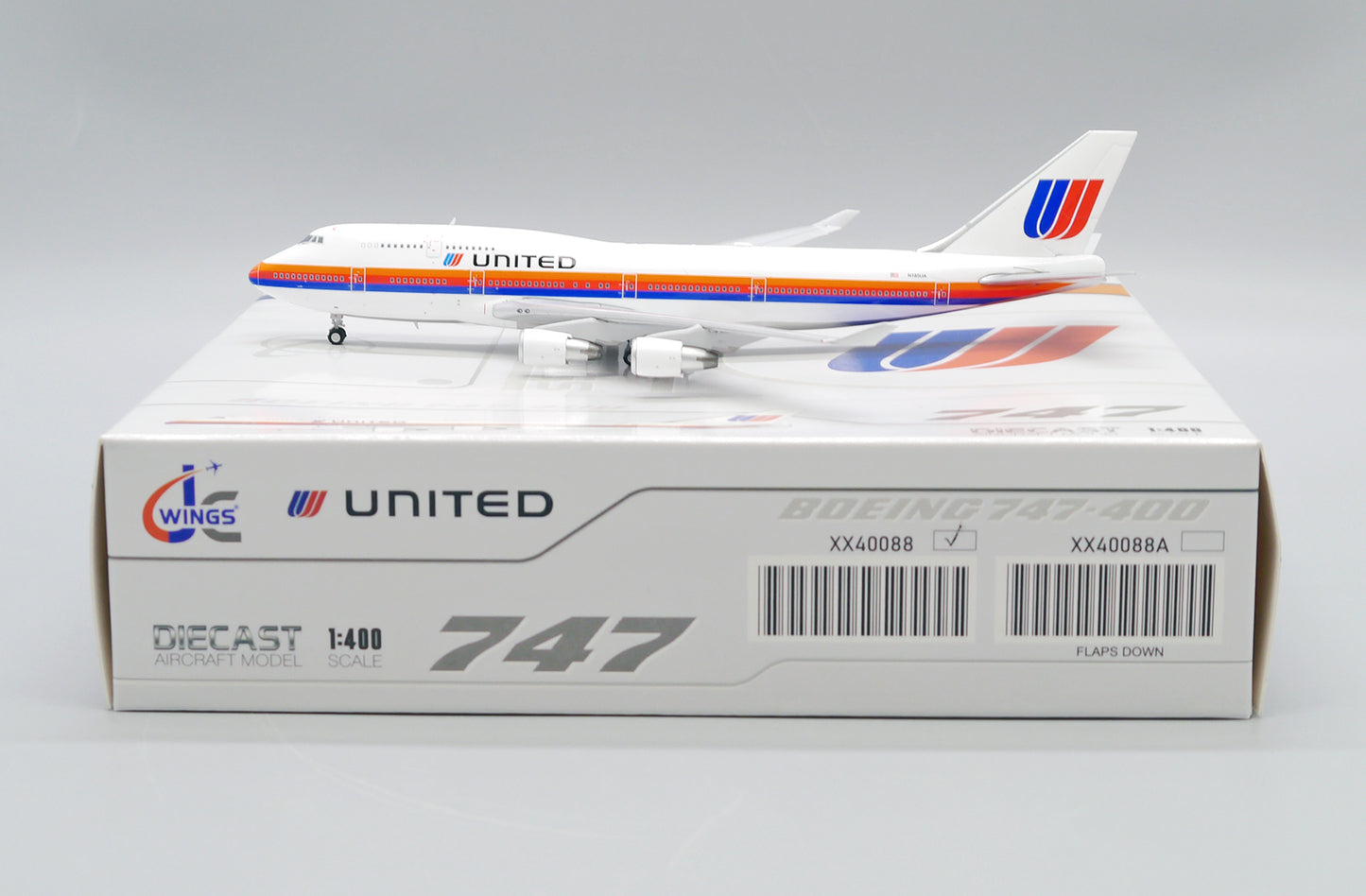JC WINGS B747-400 UNITED AIRLINES SAUL BASS REG: N185UA
