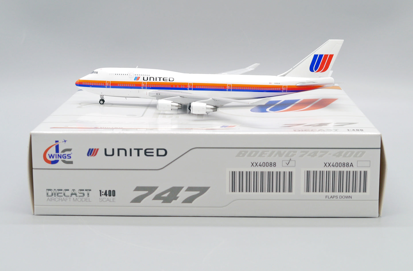 JC WINGS B747-400 UNITED AIRLINES SAUL BASS REG: N185UA