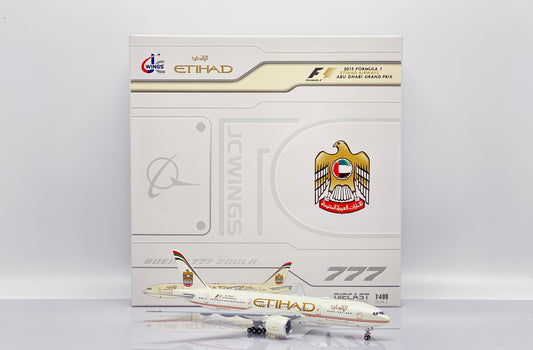 JC WINGS B777-200LR 2015 ETIHAD AIRWAYS "FORMULA 1" REG: A6-LRD