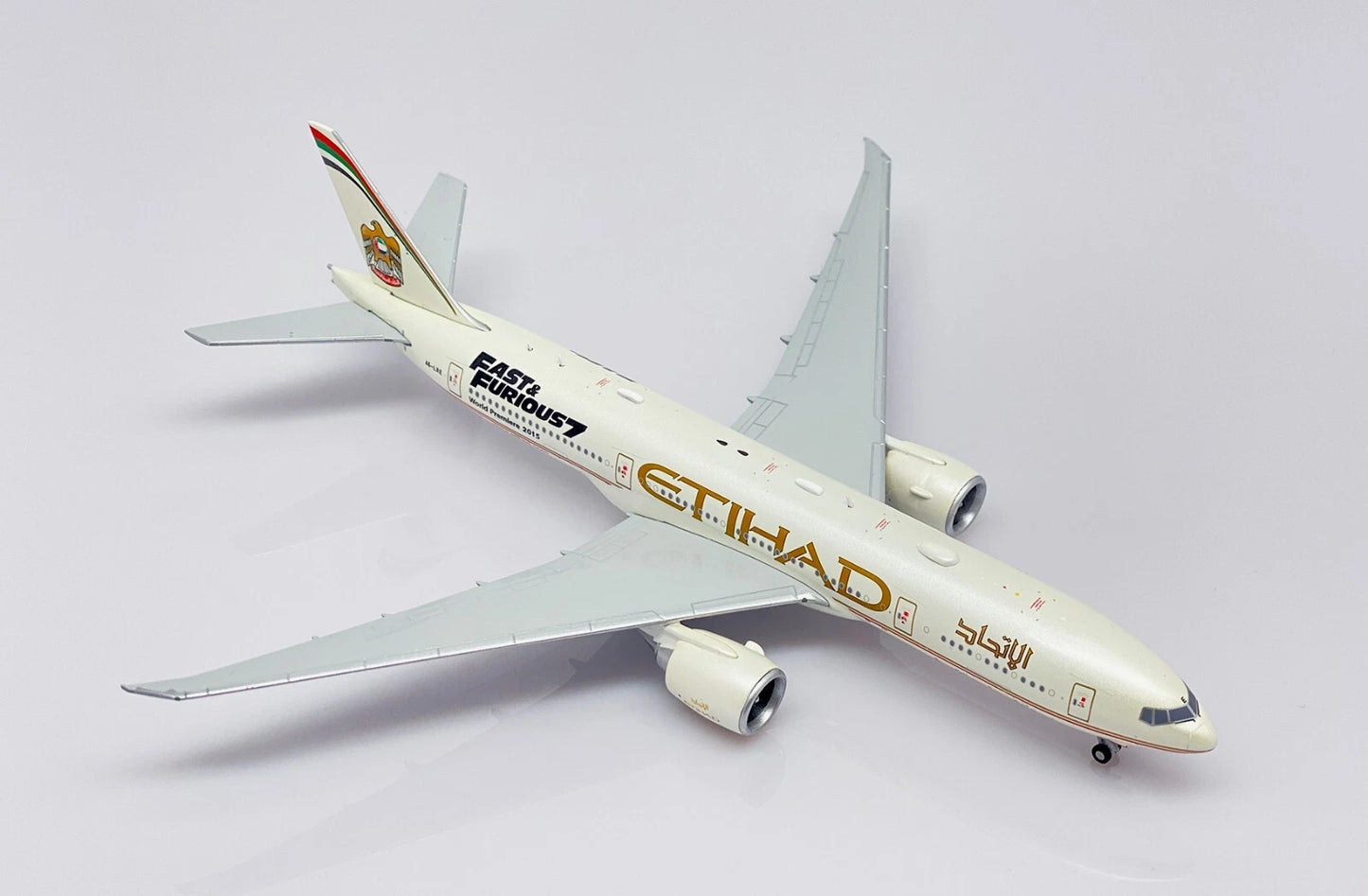 JC WINGS B777-200LR ETIHAD AIRWAYS "FAST AND FURIOUS 7" REG: A6-LRE