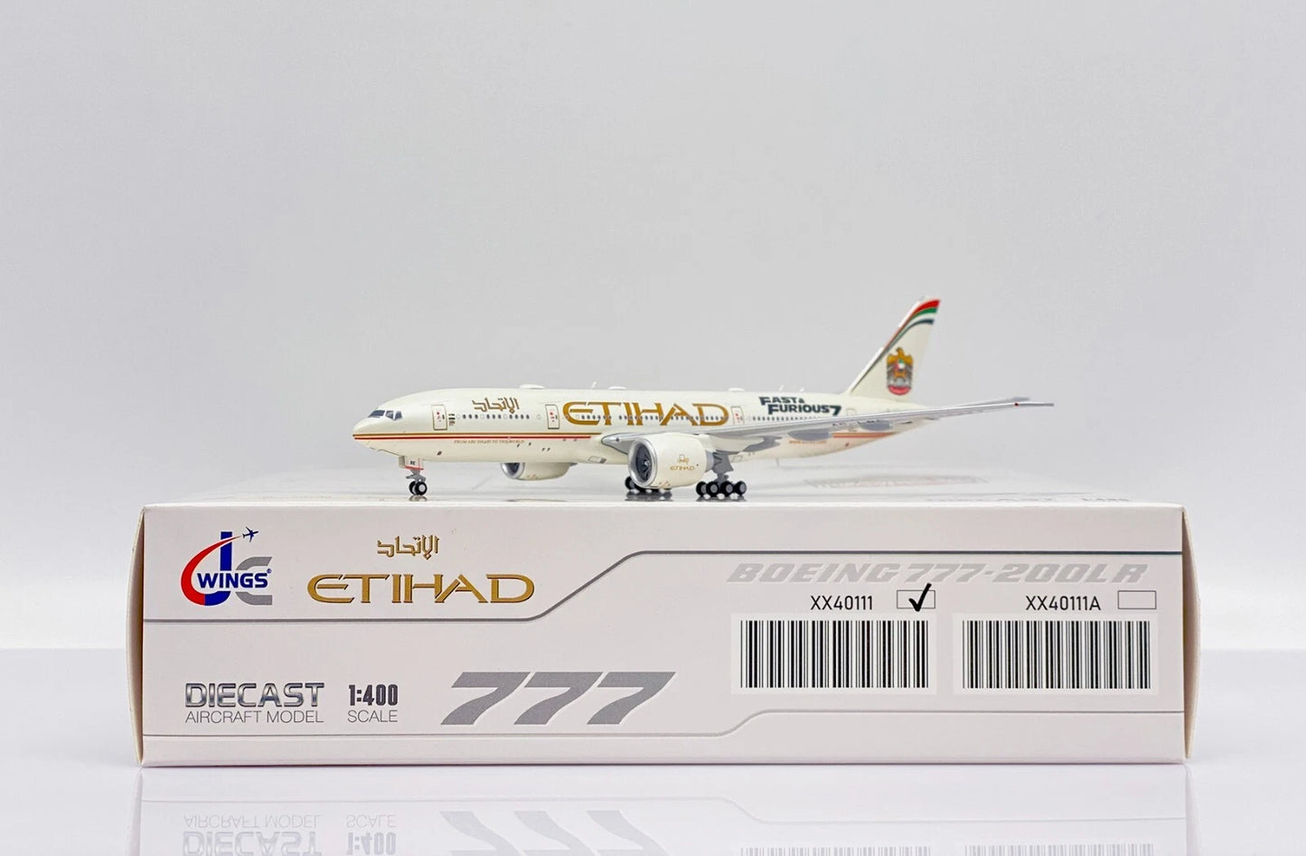 JC WINGS B777-200LR ETIHAD AIRWAYS "FAST AND FURIOUS 7" REG: A6-LRE