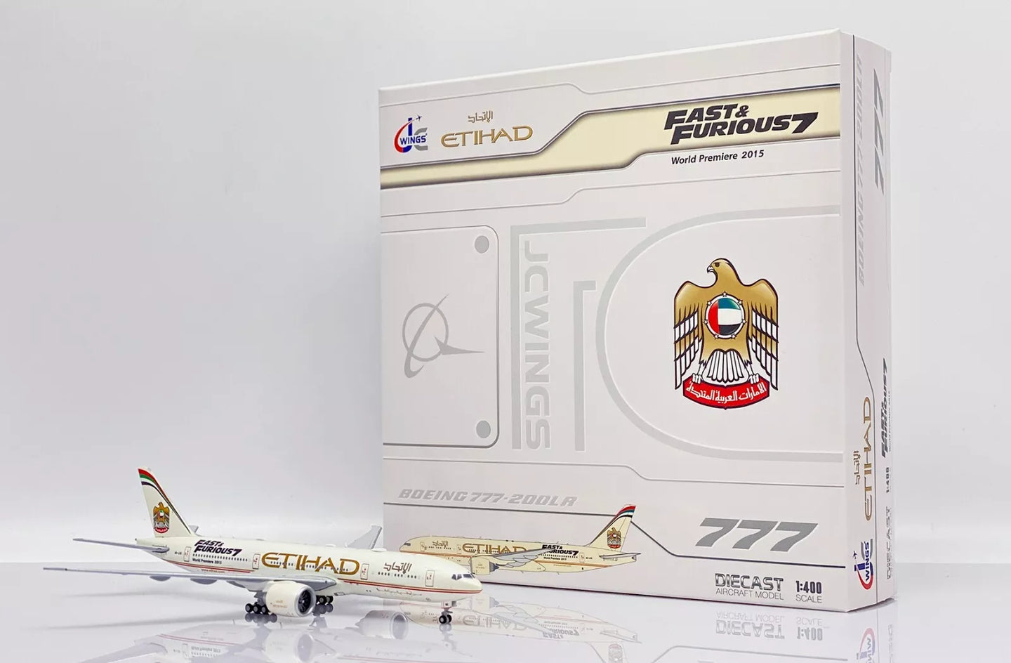 JC WINGS B777-200LR ETIHAD AIRWAYS "FAST AND FURIOUS 7" REG: A6-LRE