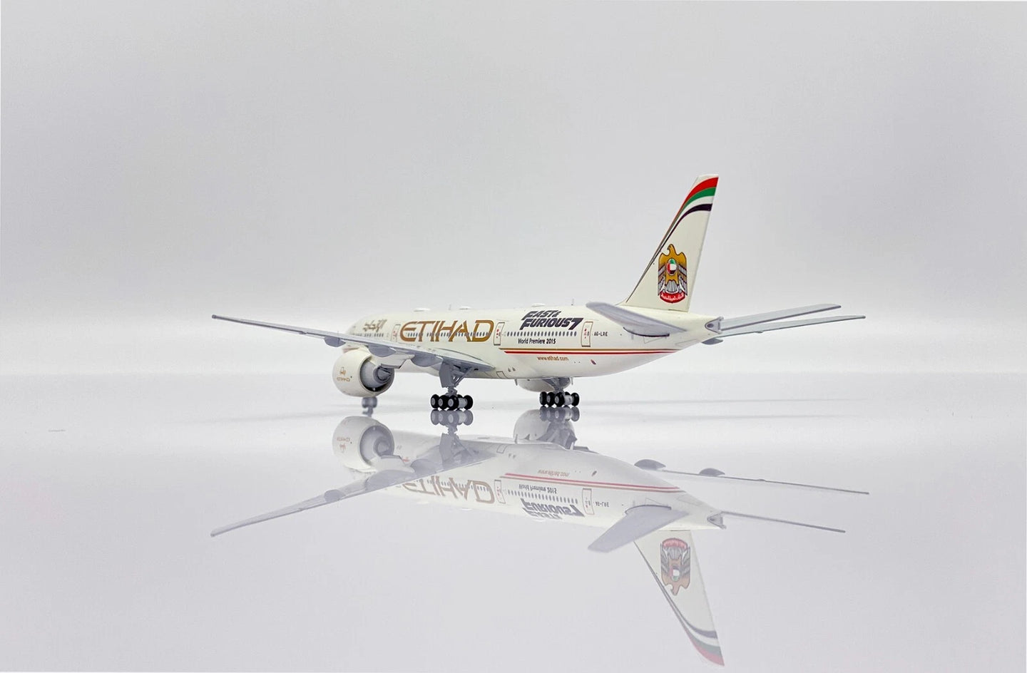 JC WINGS B777-200LR ETIHAD AIRWAYS "FAST AND FURIOUS 7" REG: A6-LRE