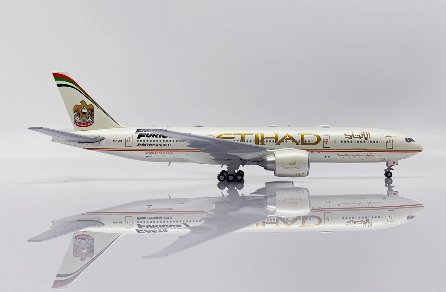 JC WINGS B777-200LR ETIHAD AIRWAYS "FAST AND FURIOUS 7" REG: A6-LRE