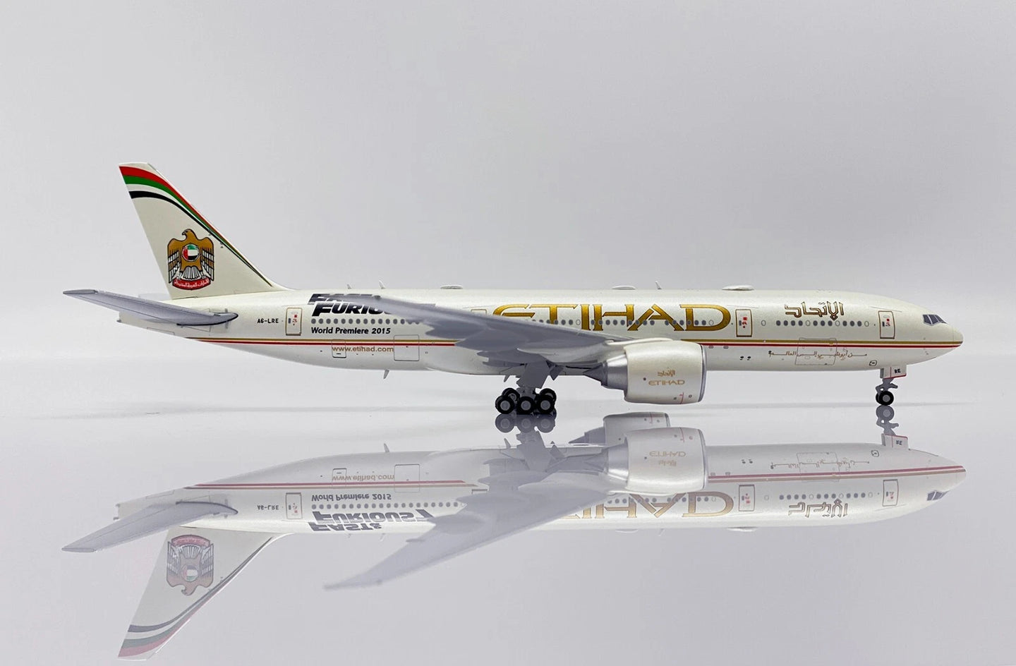 JC WINGS B777-200LR ETIHAD AIRWAYS "FAST AND FURIOUS 7" REG: A6-LRE