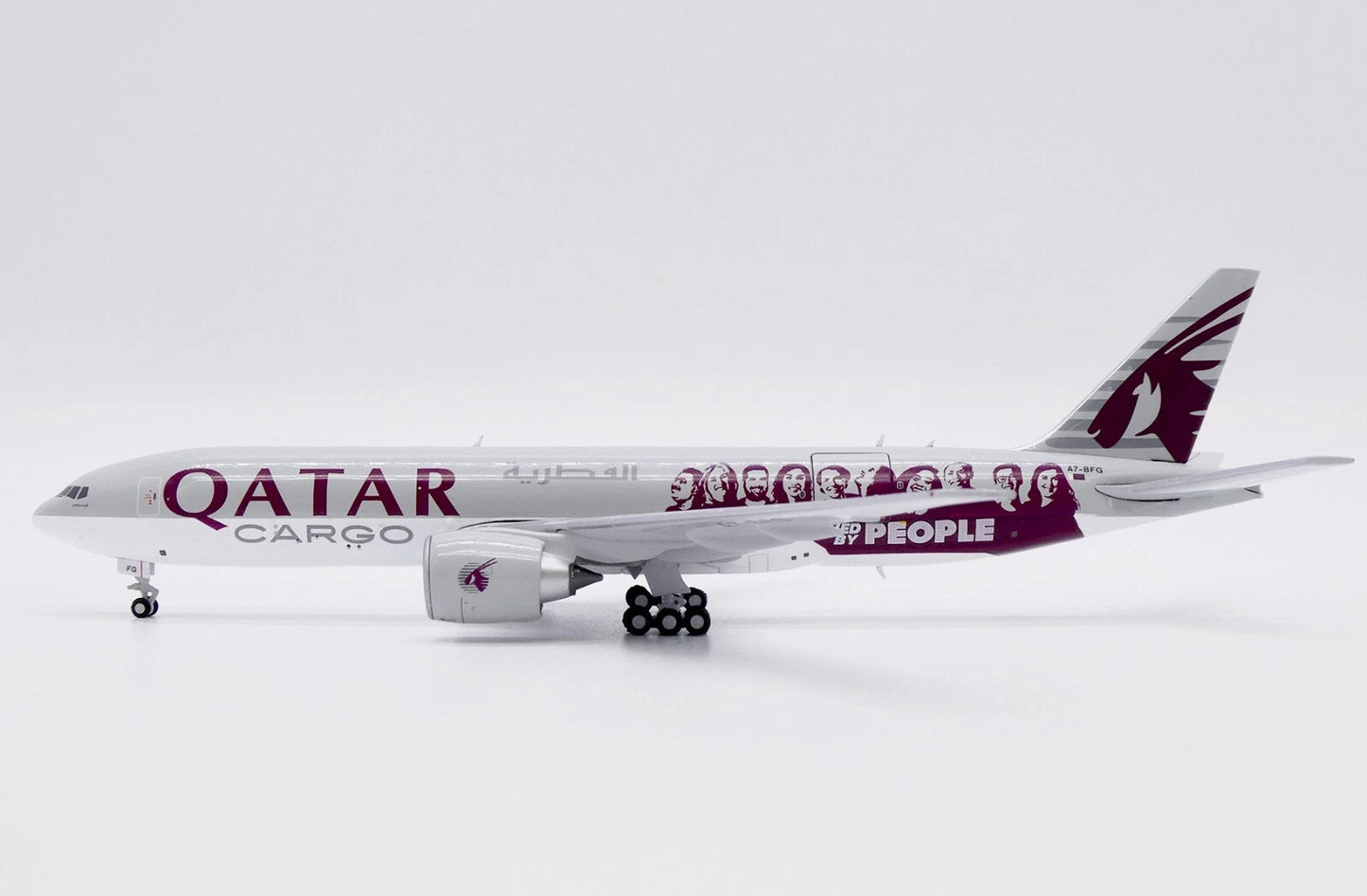 JCWINGS B777-200LRF QATAR CARGO "MOVED BY PEOPLE" REG: A7-BFG
