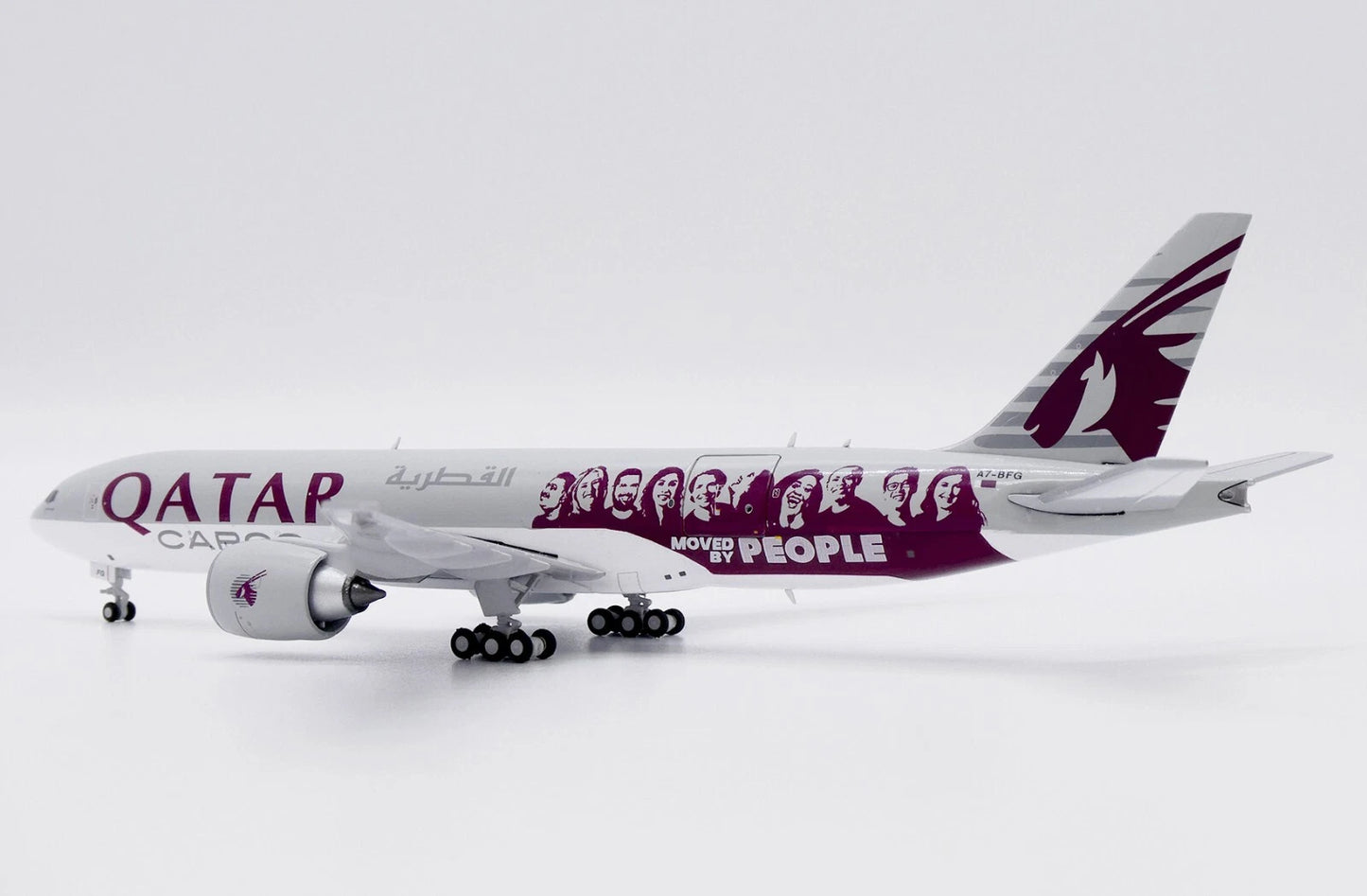 JCWINGS B777-200LRF QATAR CARGO "MOVED BY PEOPLE" REG: A7-BFG